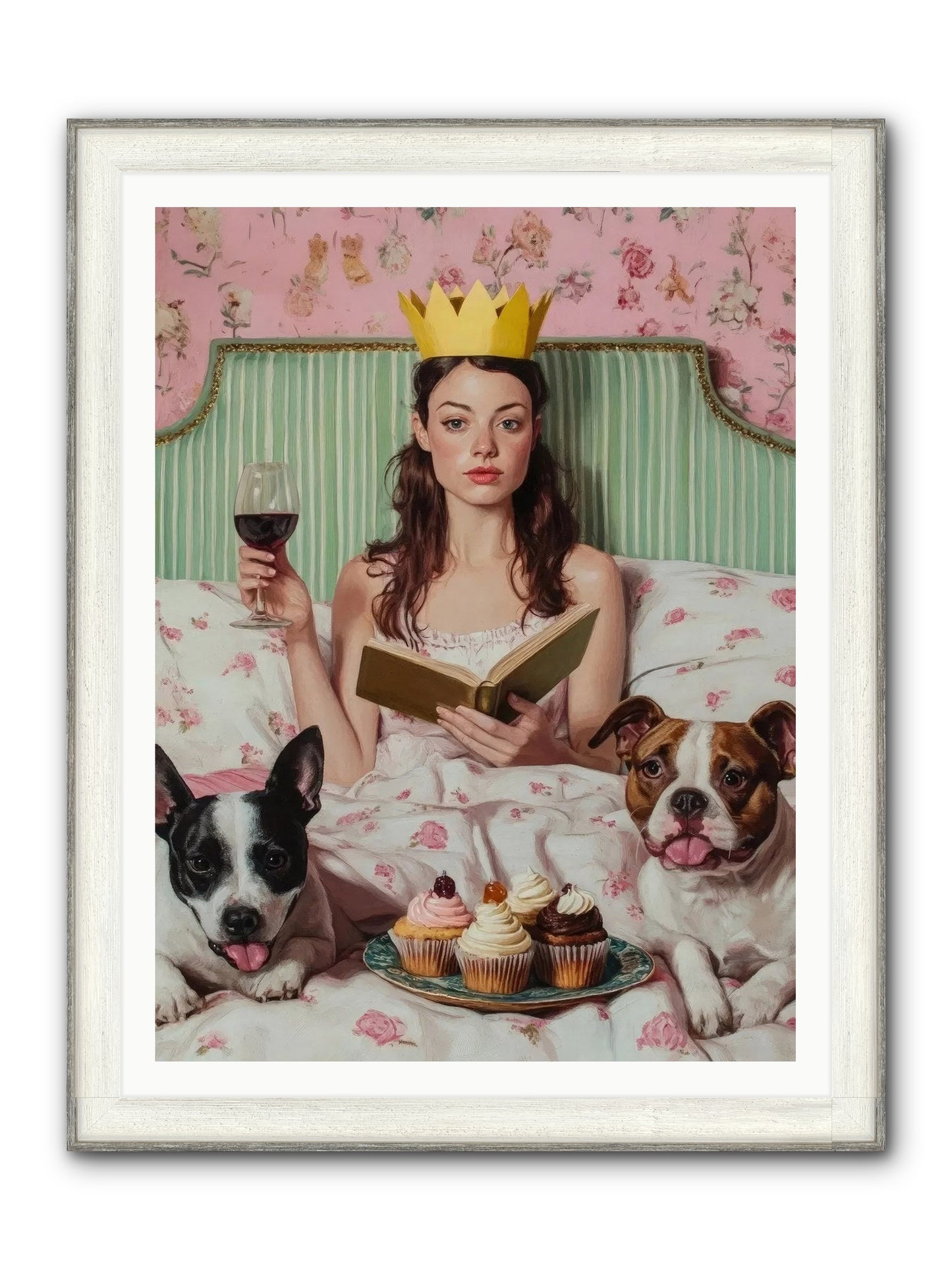 The Literary Feast Framed Print - Driftwood White 36x48