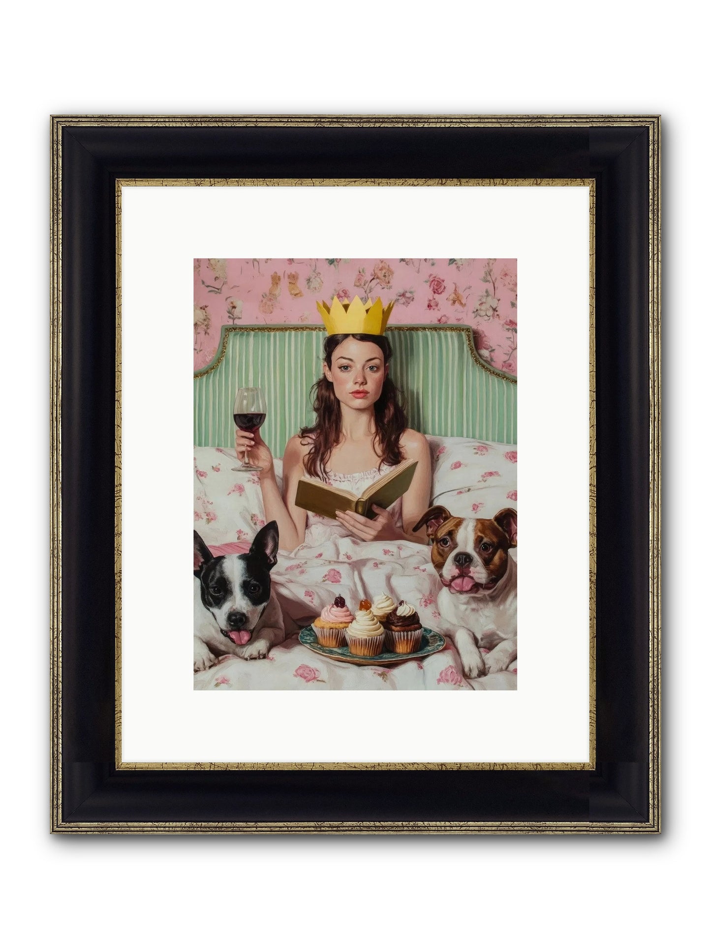 The Literary Feast Framed Print - Black & Gold 9x12