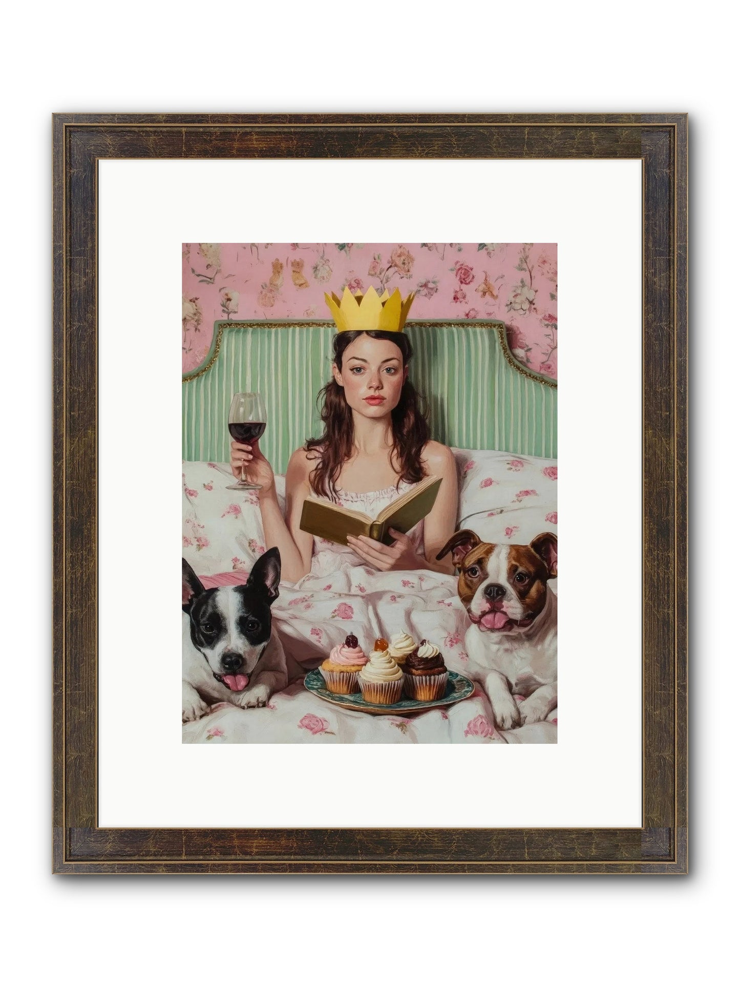 The Literary Feast Framed Print - Slimwoods Black/Gold 9x12