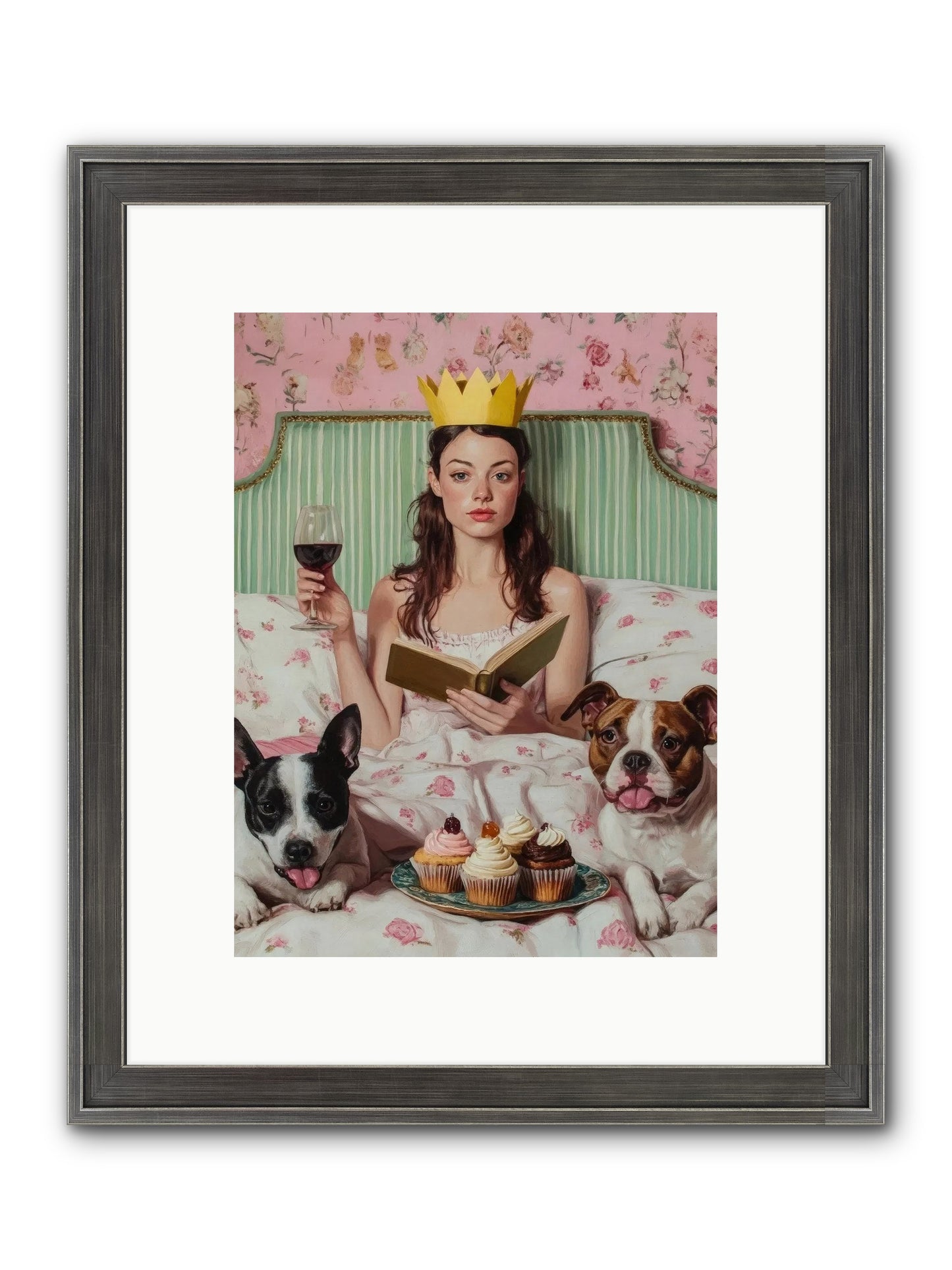 The Literary Feast Framed Print - Slimwoods Black/Silver 9x12