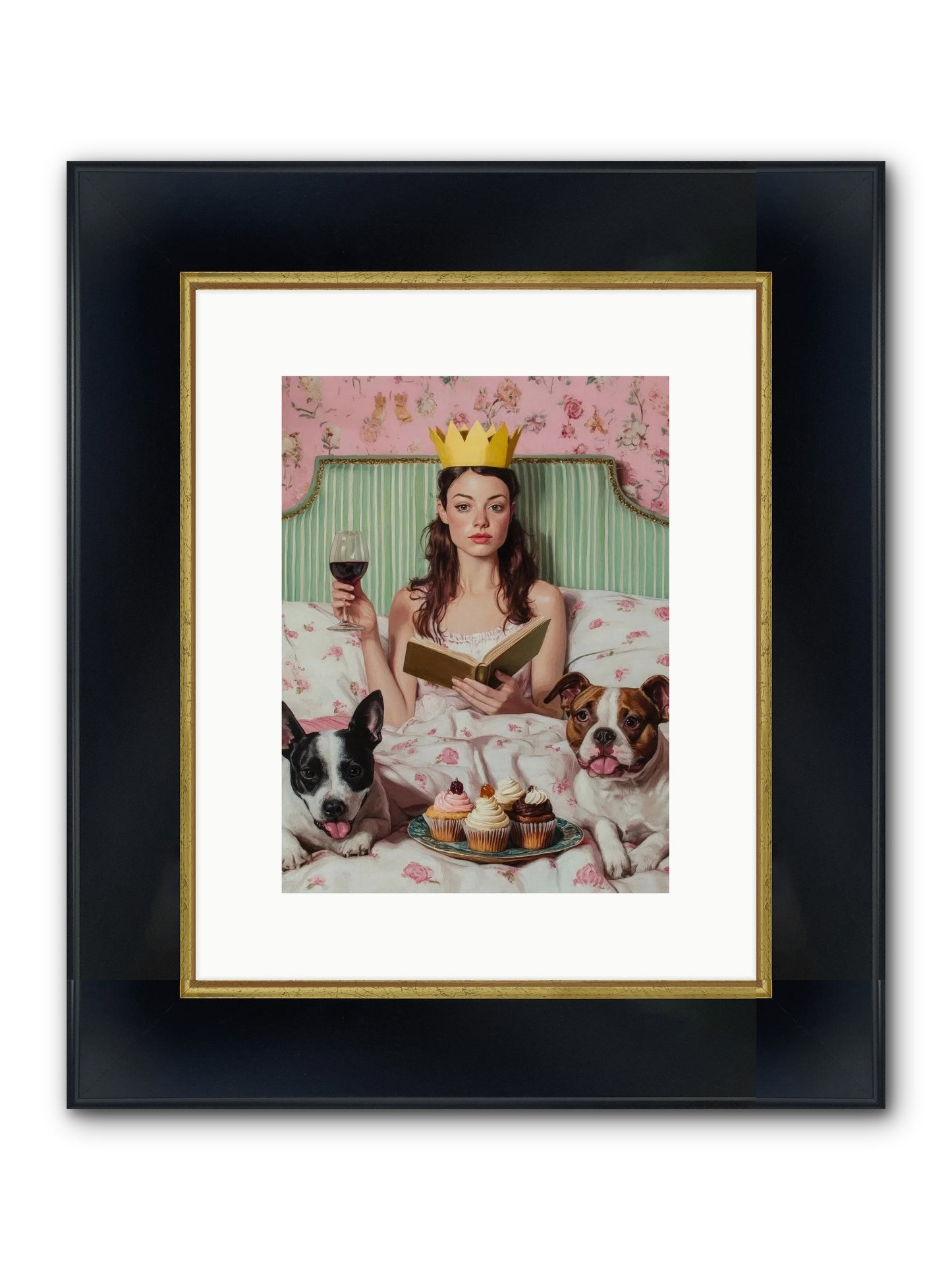 The Literary Feast Framed Print - Wide Black w/Gold 9x12