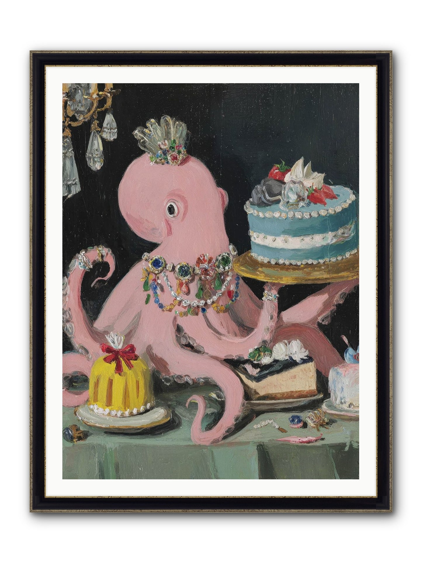 The Loveliest Secret Framed Print - Black & Gold 36x48