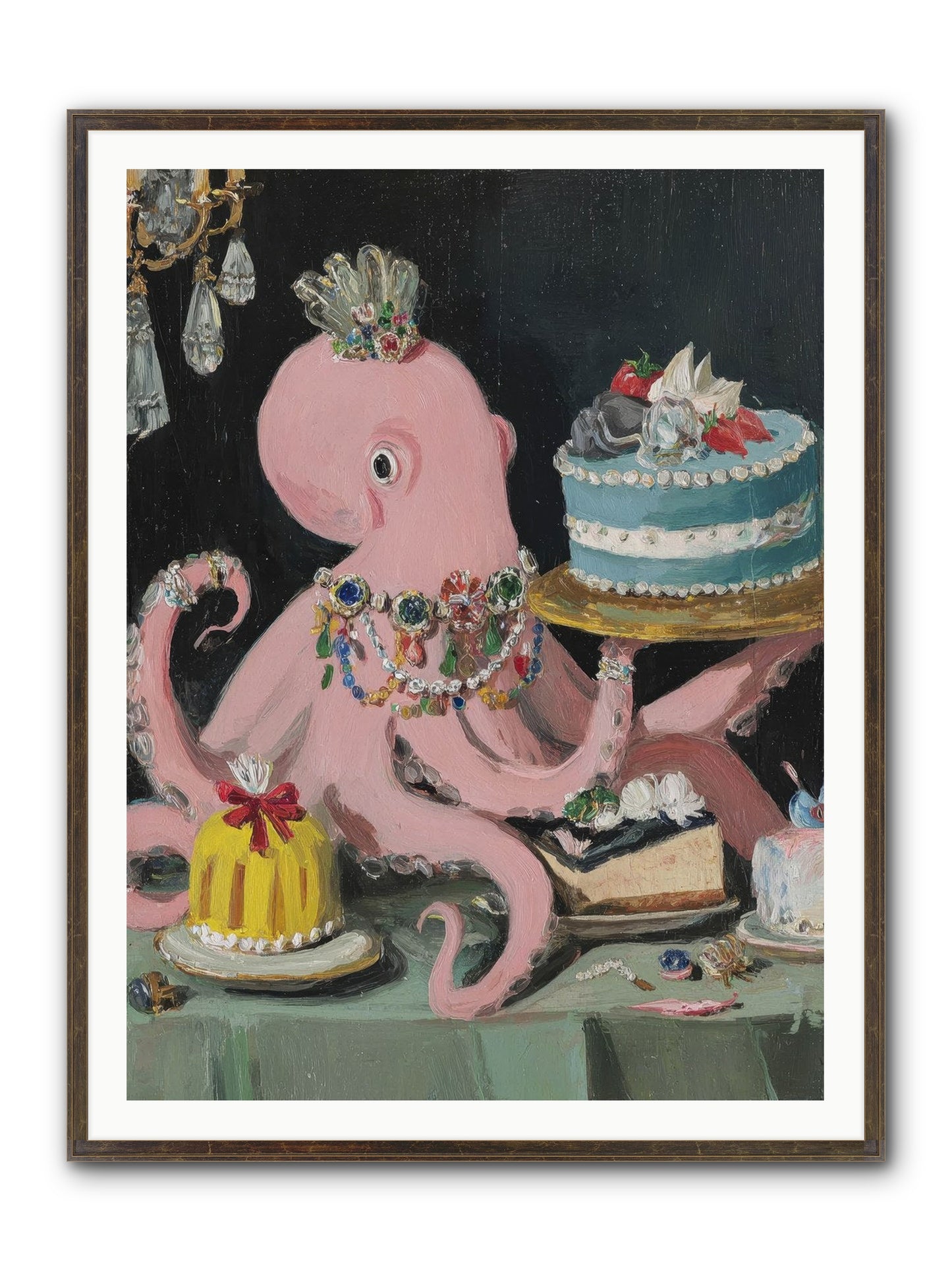 The Loveliest Secret Framed Print - Slimwoods Black/Gold 36x48