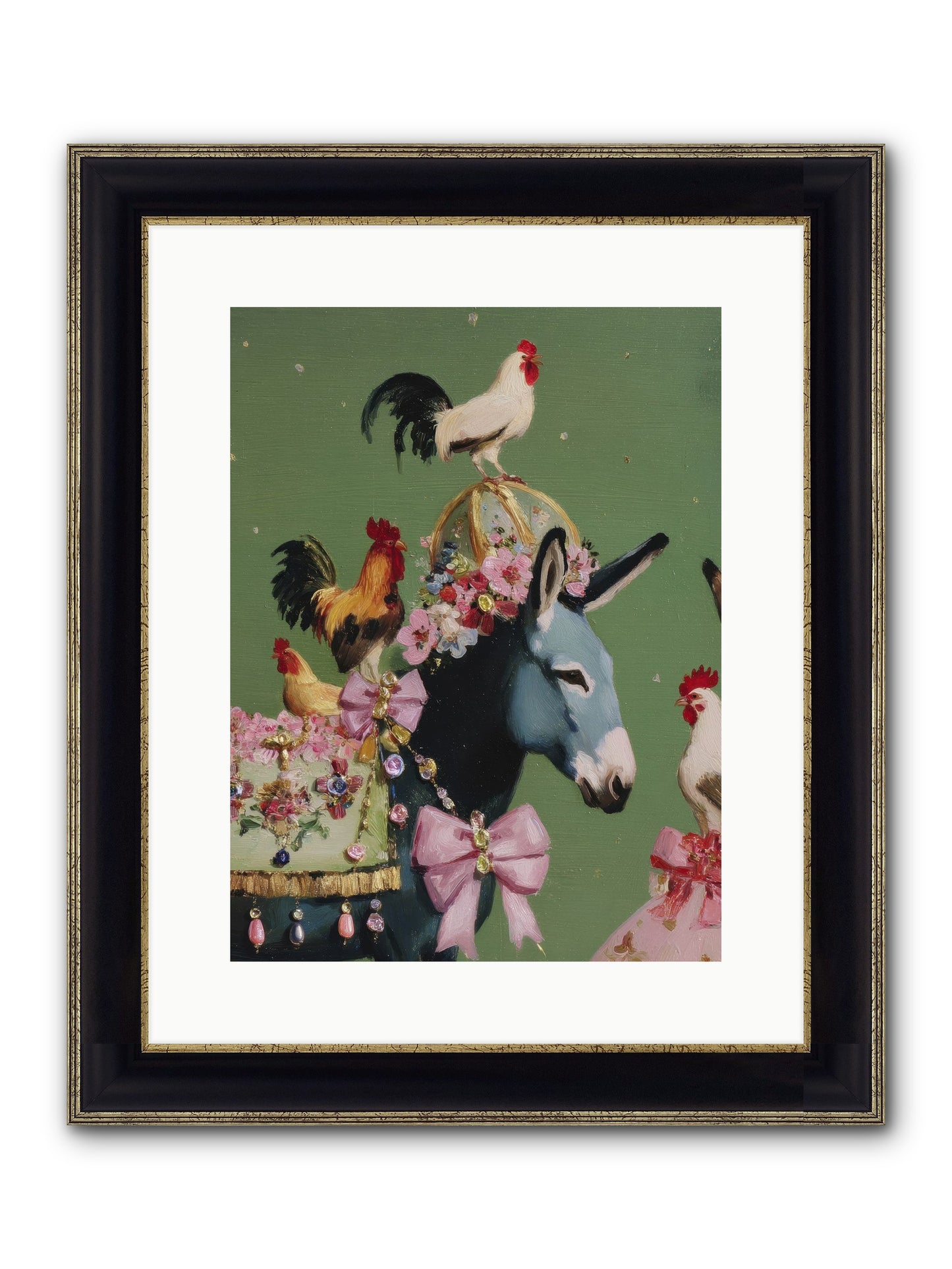 The Lovliest Gathering Framed Print - Black & Gold 12x16