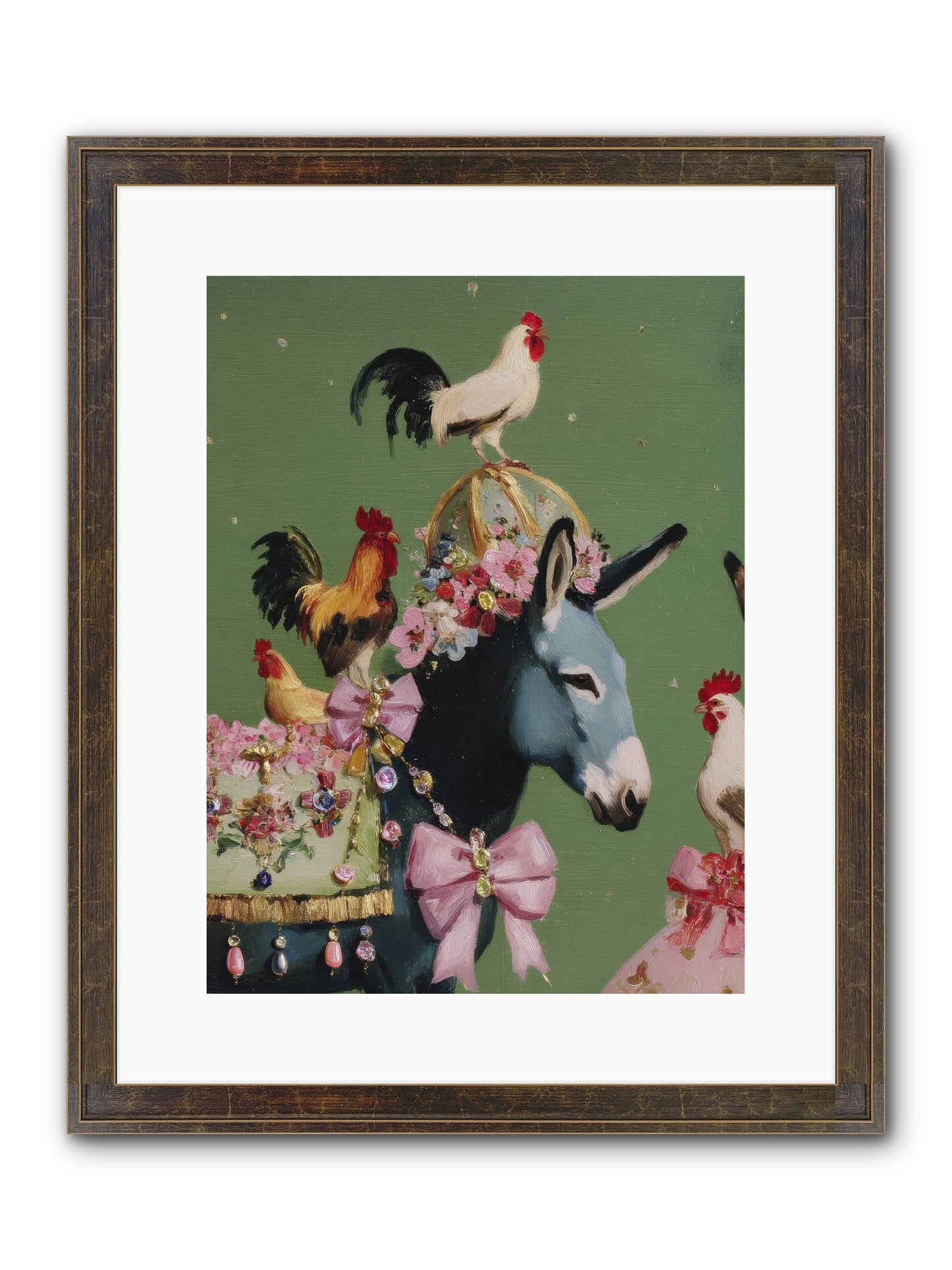 The Lovliest Gathering Framed Print - Slimwoods Black/Gold 12x16