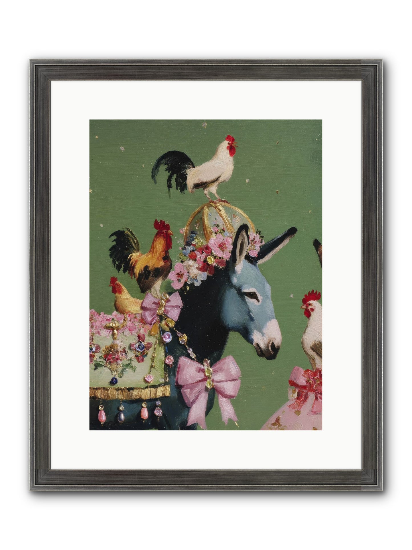 The Lovliest Gathering Framed Print - Slimwoods Black/Silver 12x16