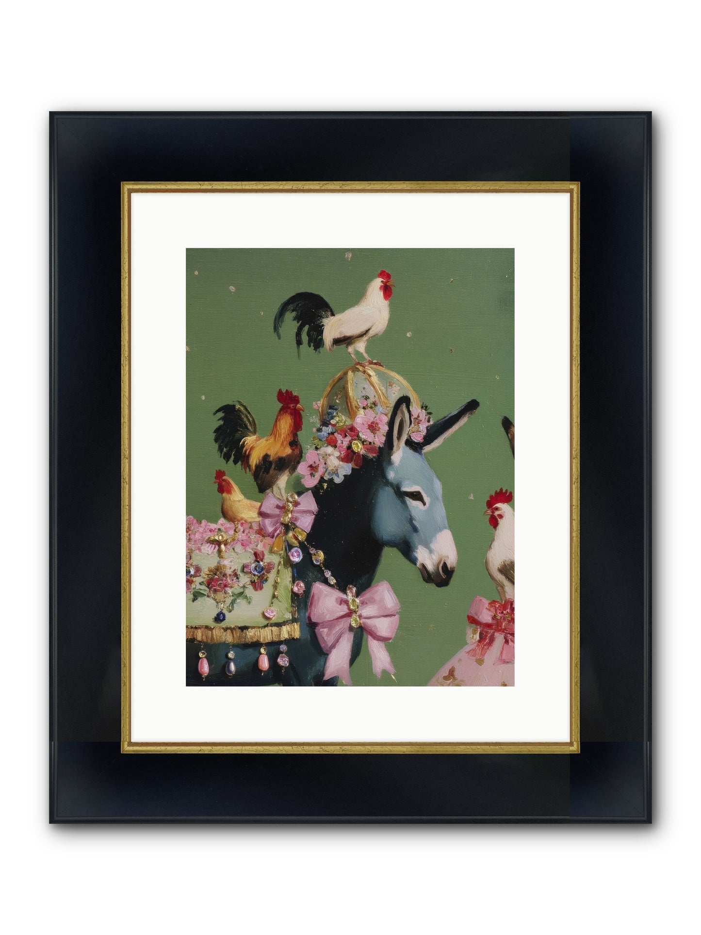 The Lovliest Gathering Framed Print - Wide Black w/Gold 12x16