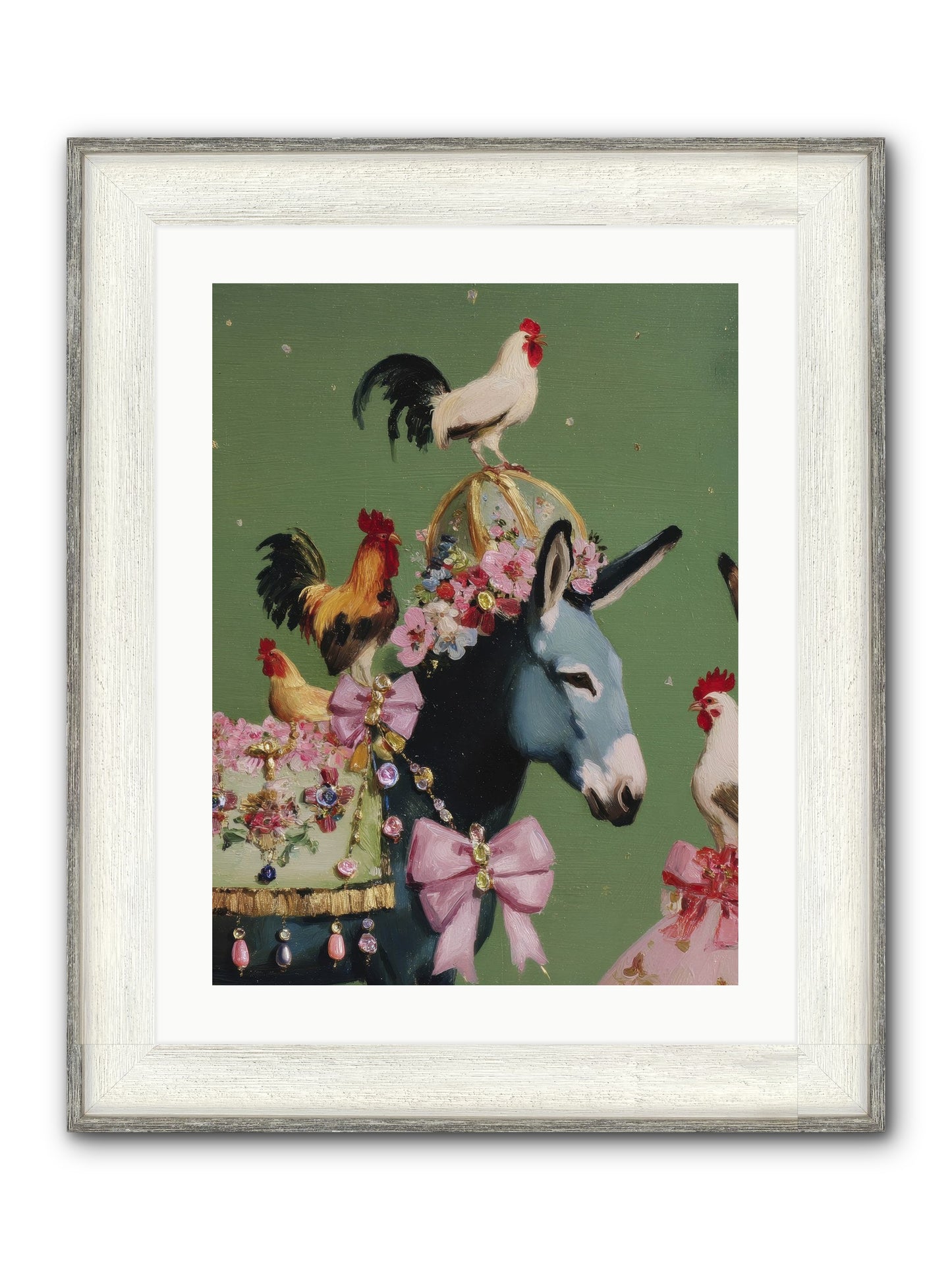 The Lovliest Gathering Framed Print - Driftwood White 18x24