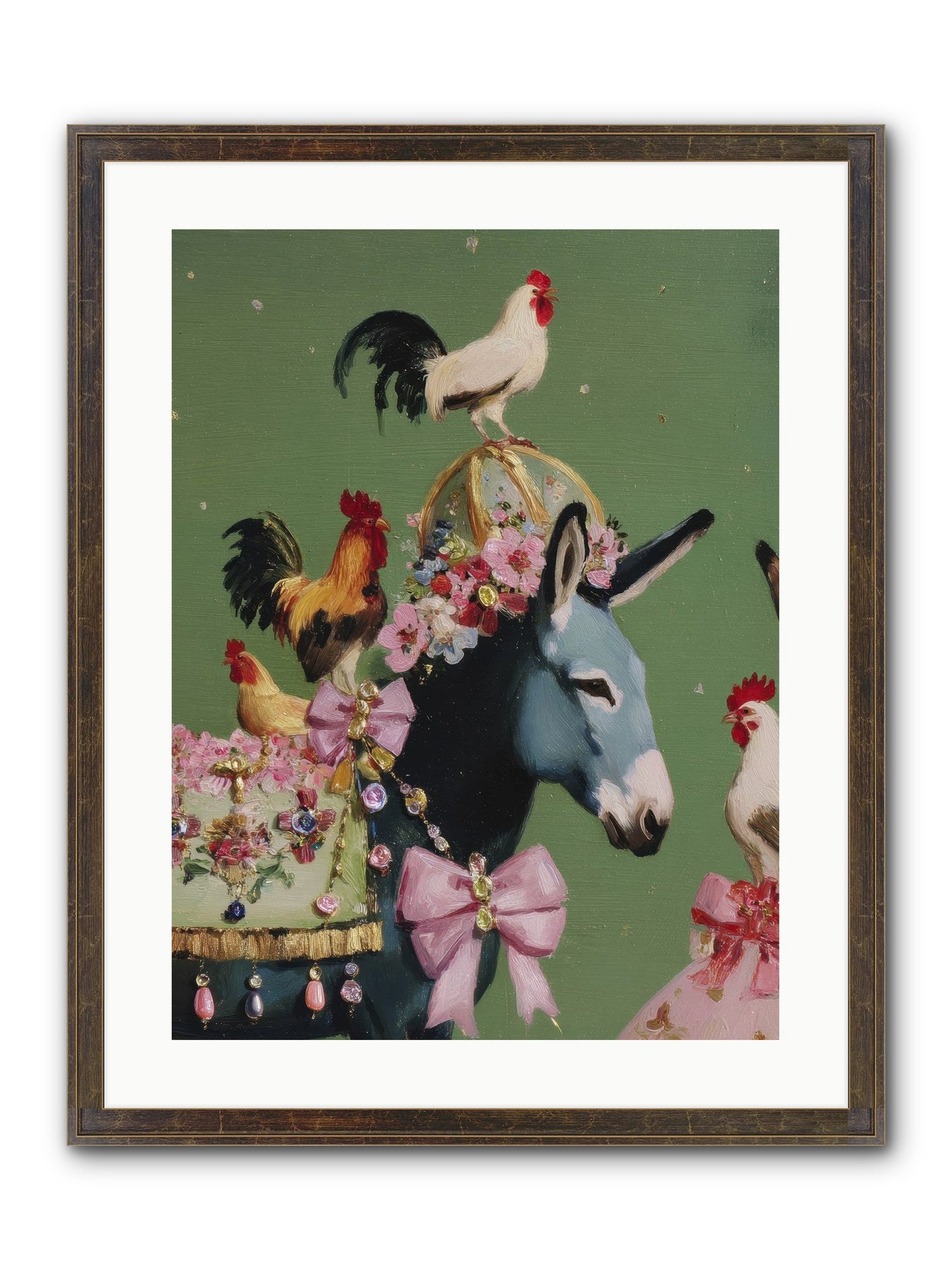 The Lovliest Gathering Framed Print - Slimwoods Black/Gold 18x24