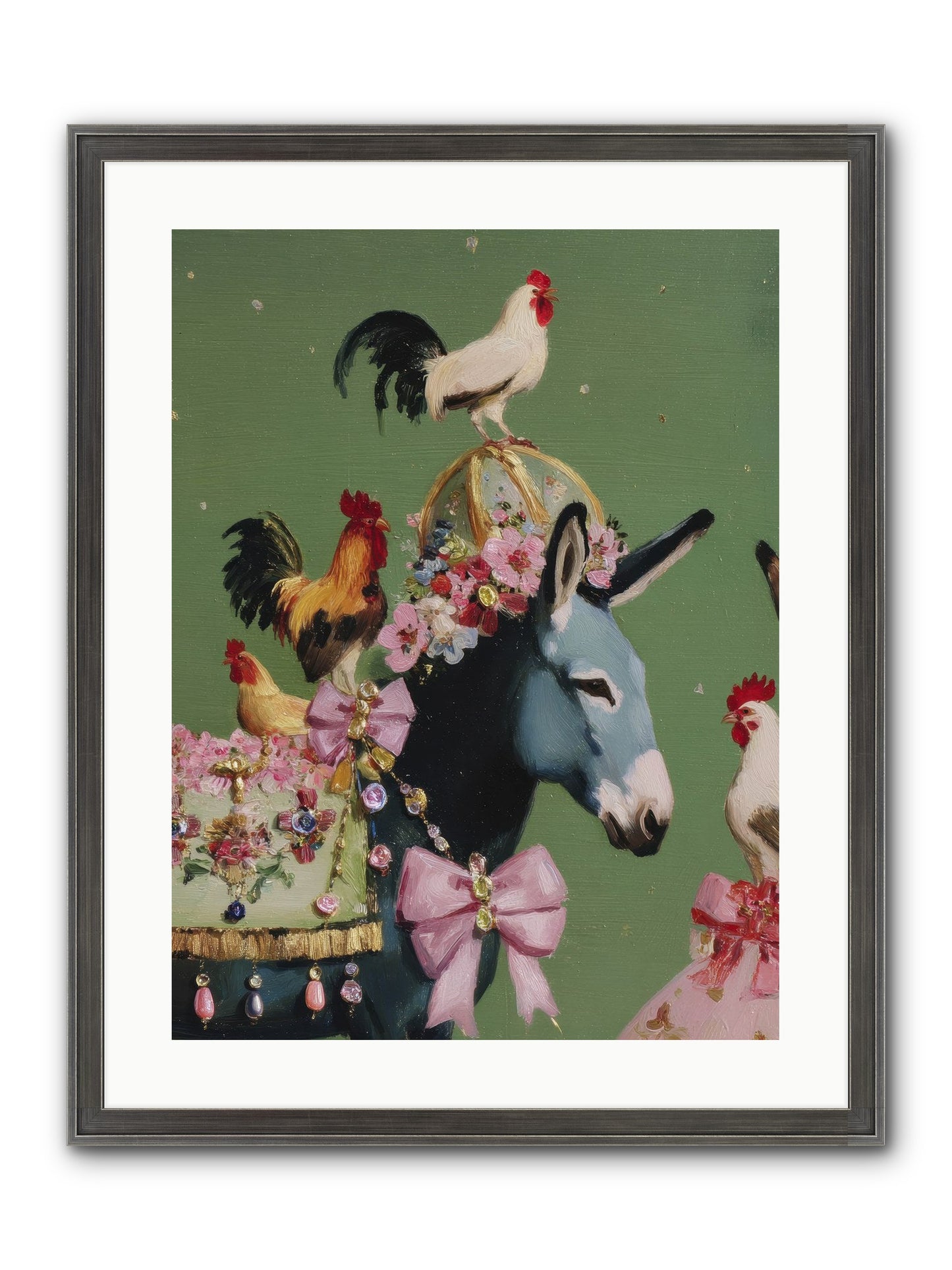 The Lovliest Gathering Framed Print - Slimwoods Black/Silver 18x24
