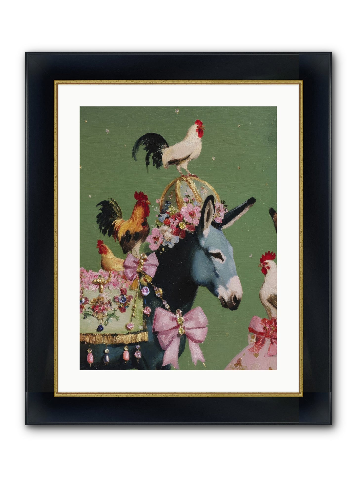 The Lovliest Gathering Framed Print - Wide Black w/Gold 18x24