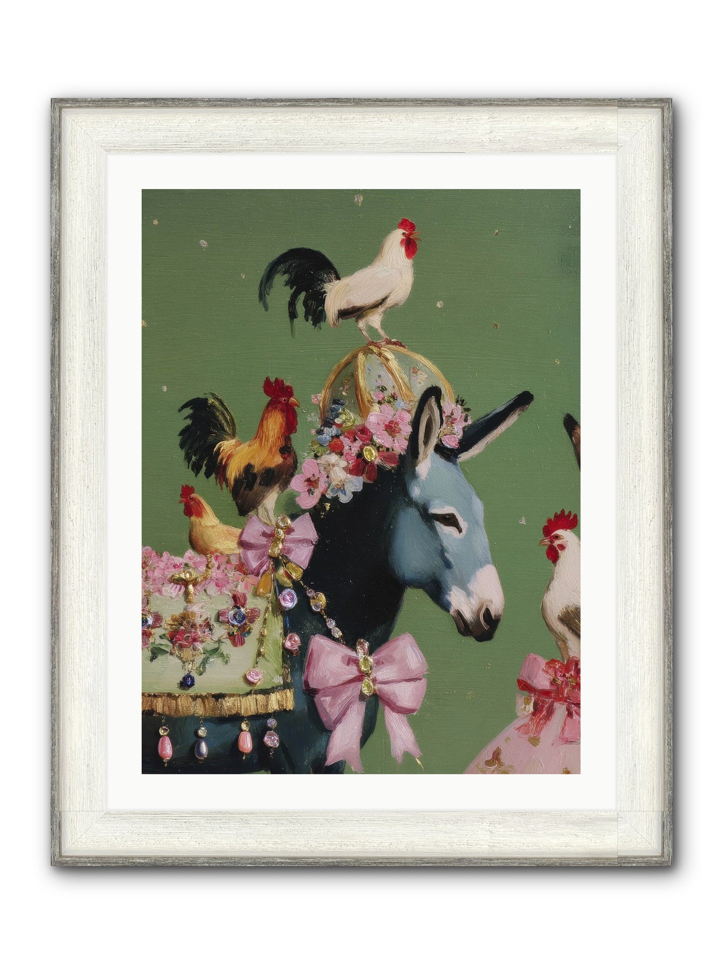 The Lovliest Gathering Framed Print - Driftwood White 24x32