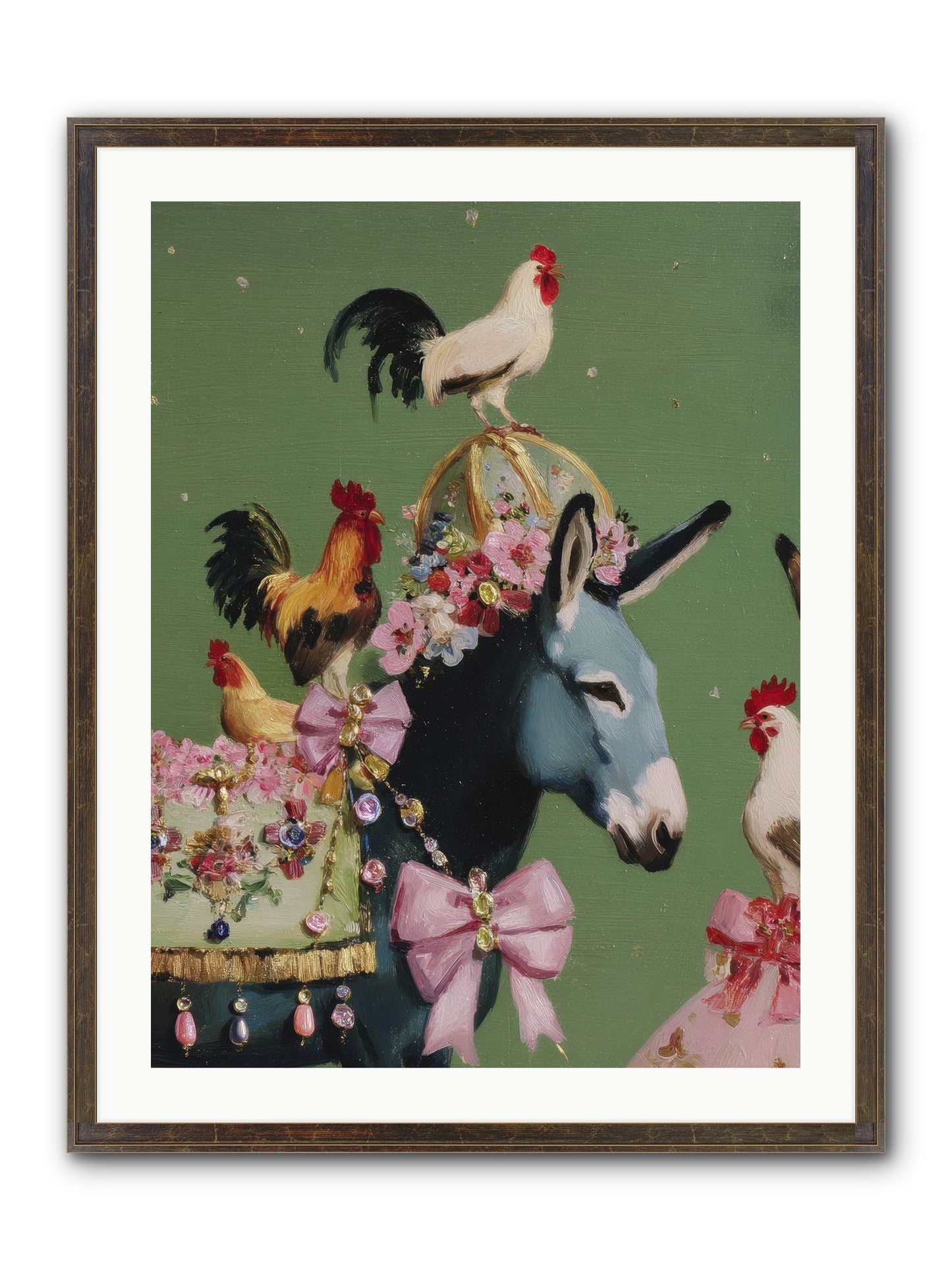The Lovliest Gathering Framed Print - Slimwoods Black/Gold 24x32