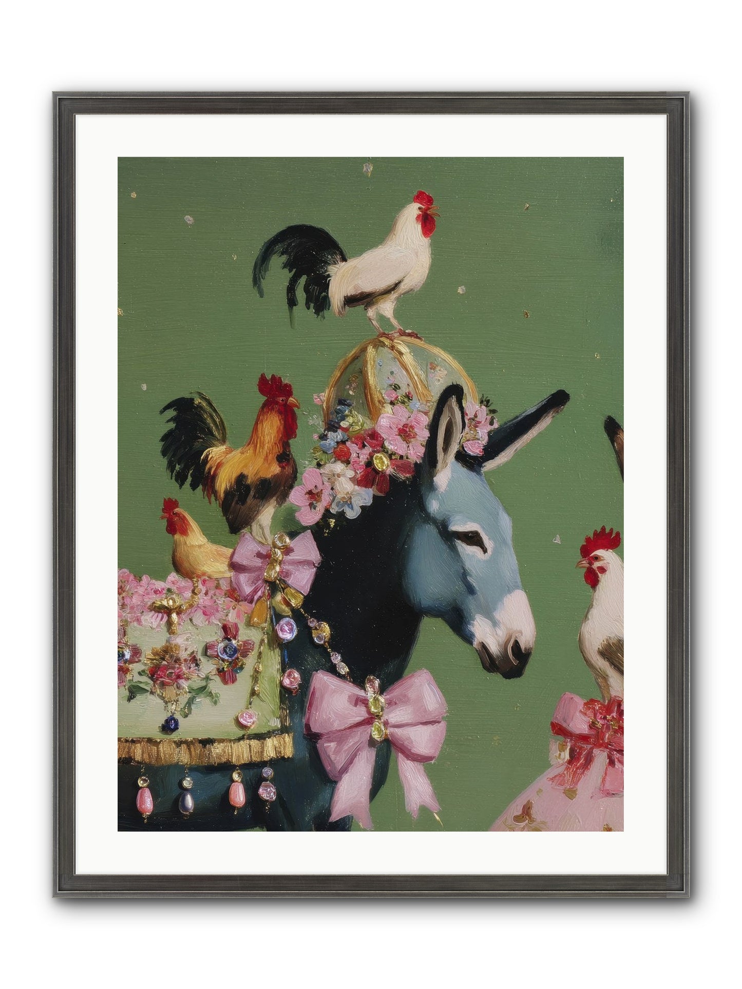 The Lovliest Gathering Framed Print - Slimwoods Black/Silver 24x32