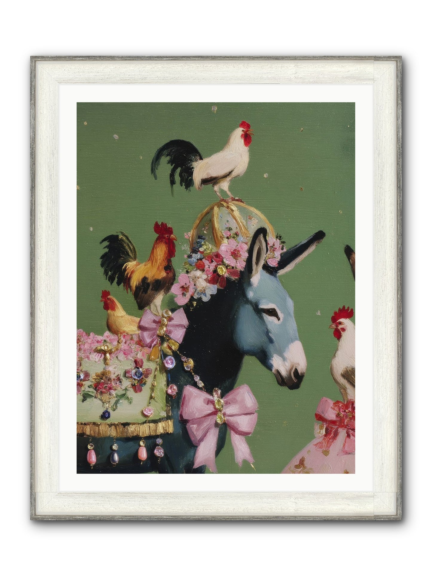 The Lovliest Gathering Framed Print - Driftwood White 30x40