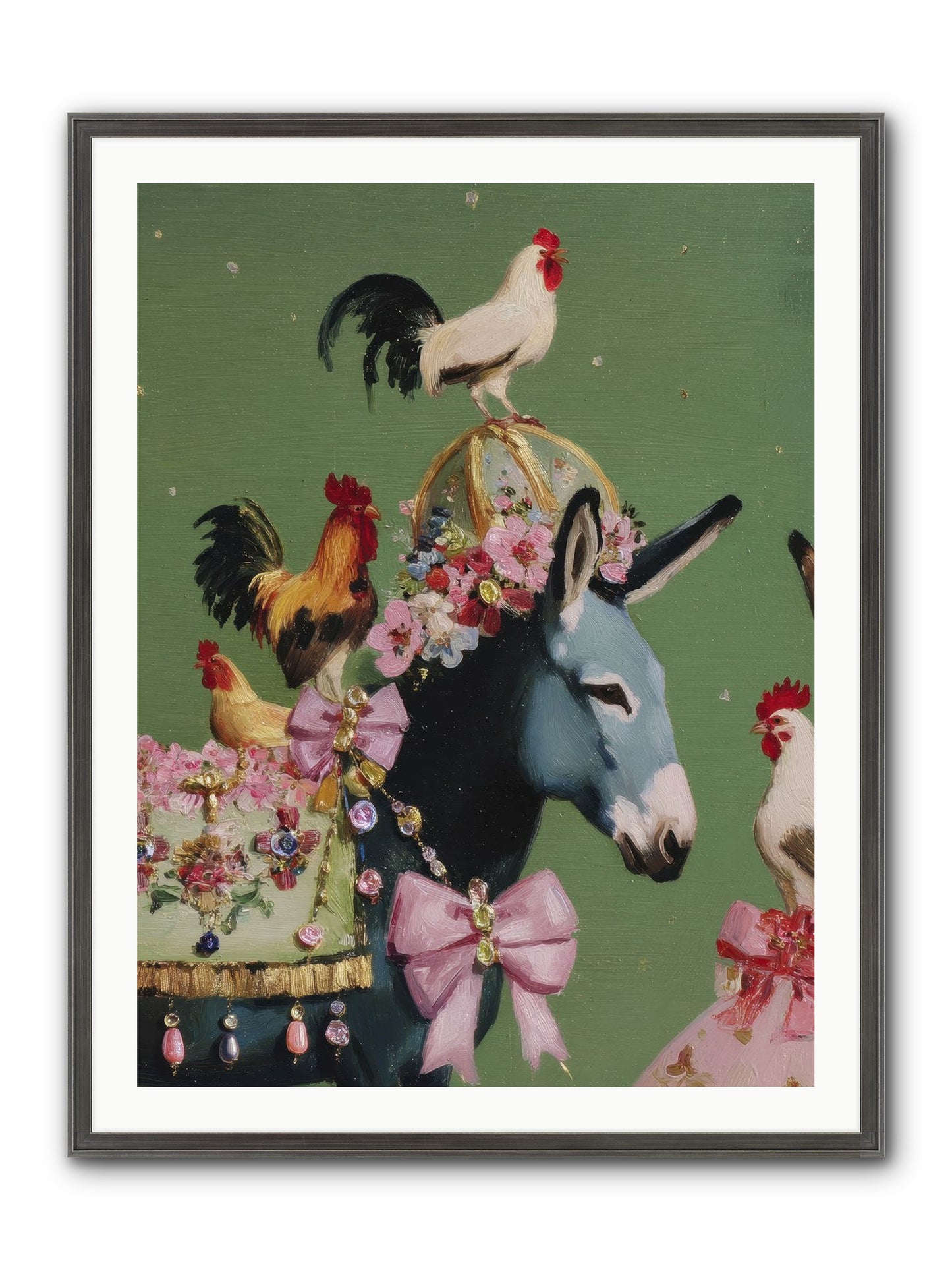 The Lovliest Gathering Framed Print - Slimwoods Black/Silver 30x40