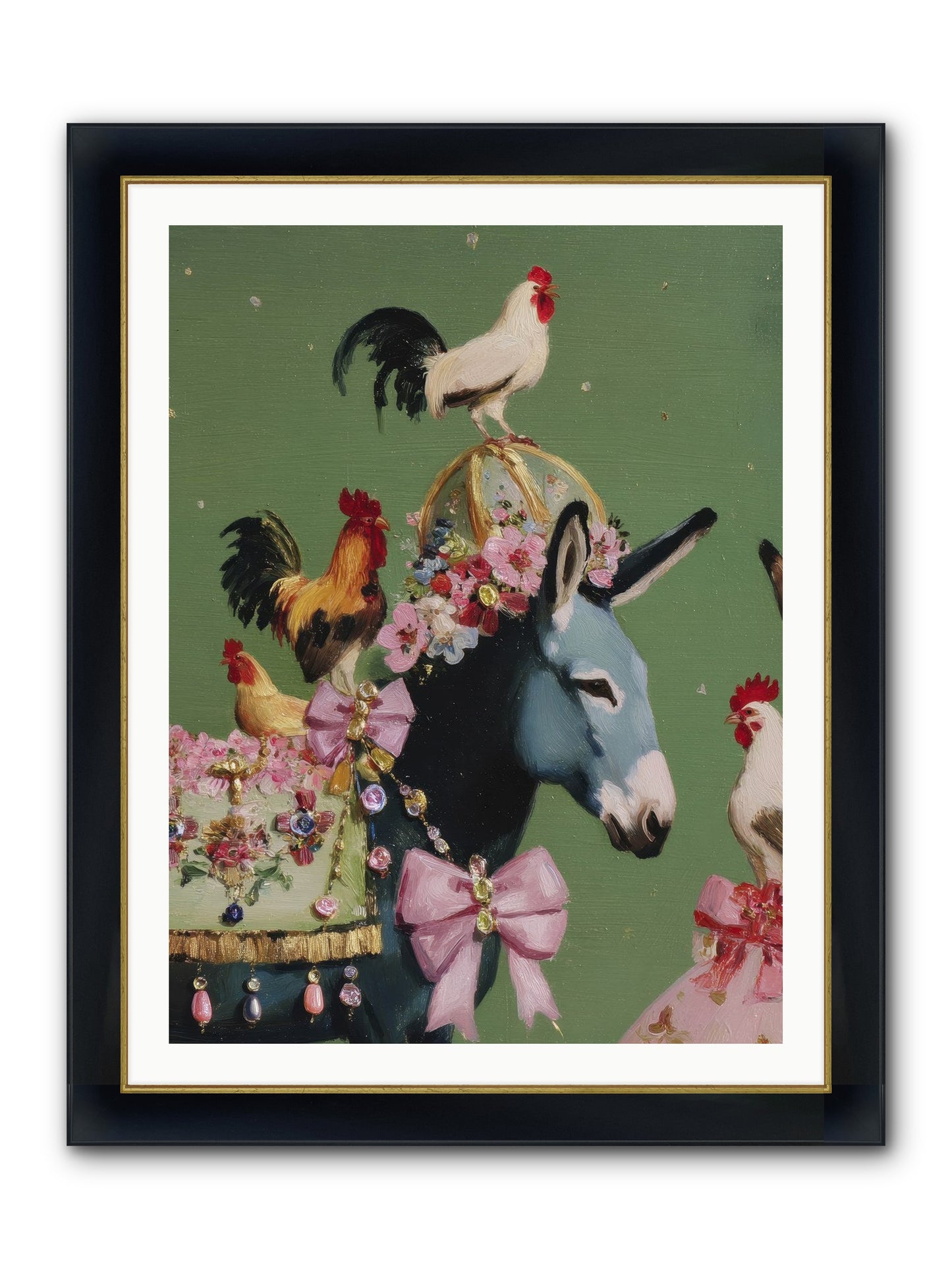 The Lovliest Gathering Framed Print - Wide Black w/Gold 30x40