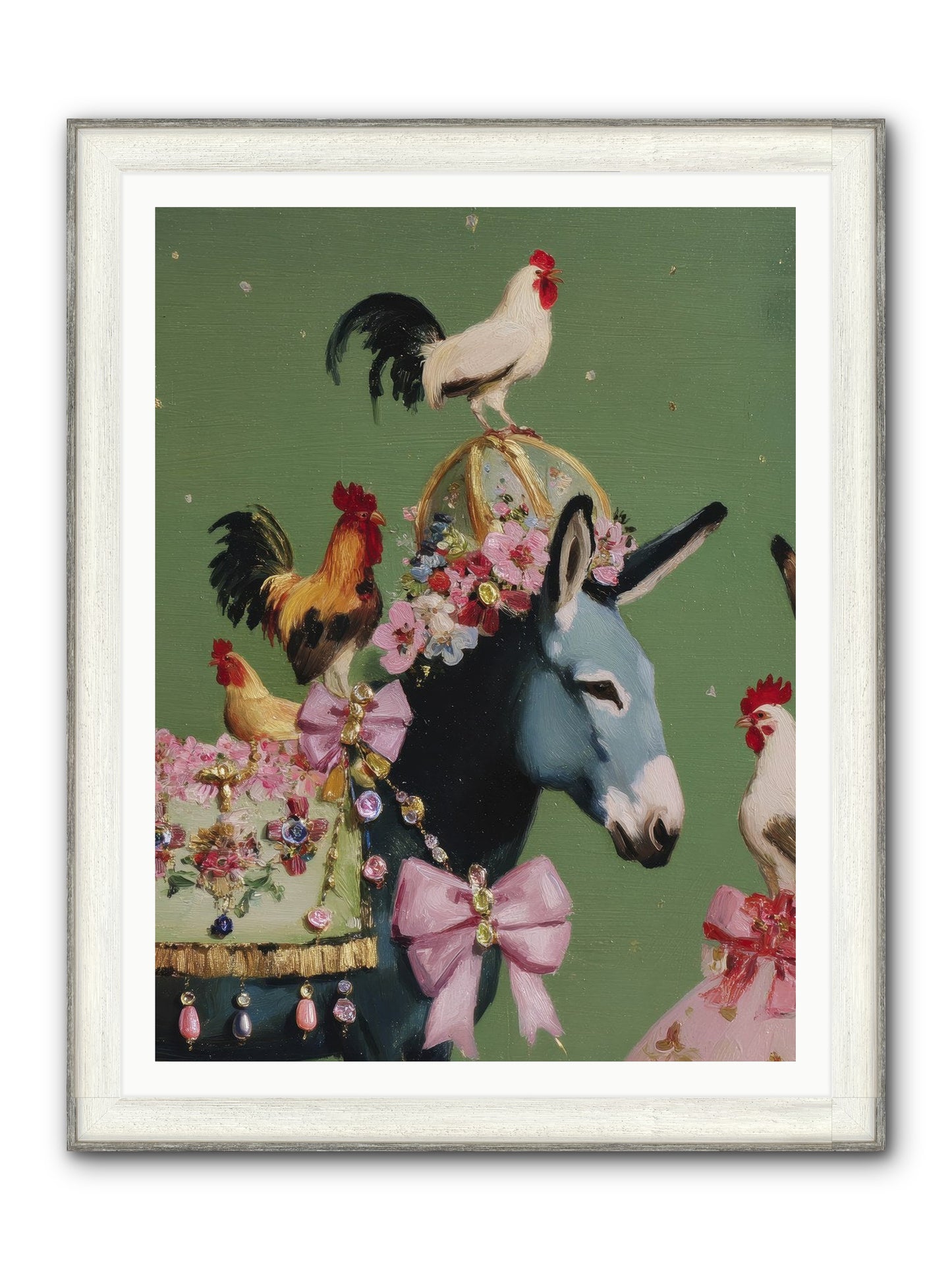 The Lovliest Gathering Framed Print - Driftwood White 36x48