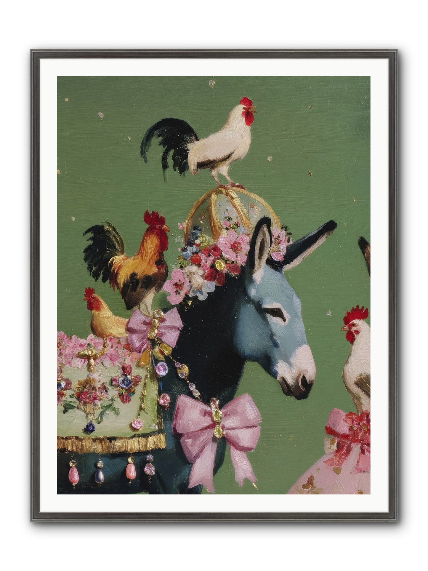 The Lovliest Gathering Framed Print - Slimwoods Black/Silver 36x48