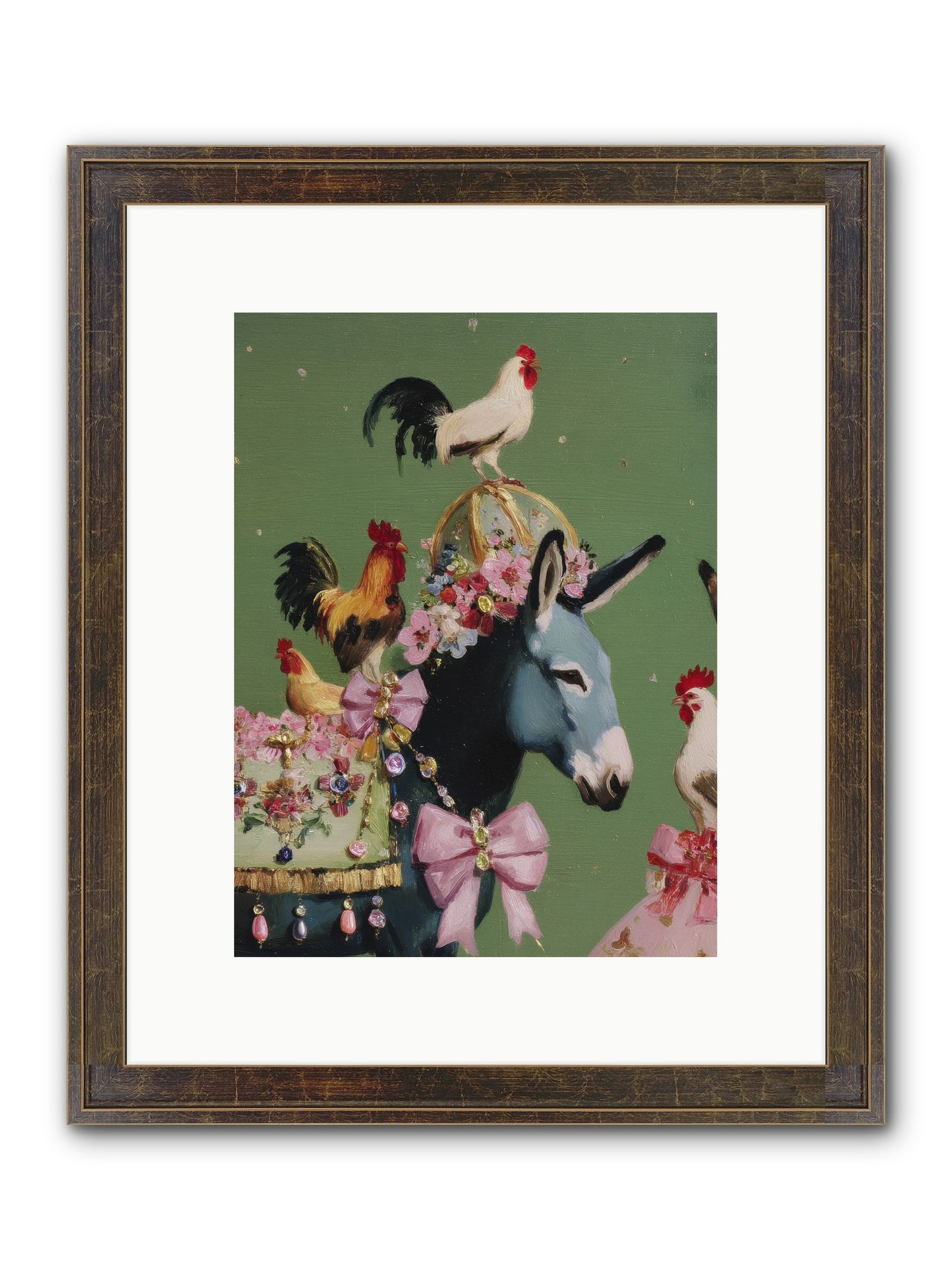 The Lovliest Gathering Framed Print - Slimwoods Black/Gold 9x12