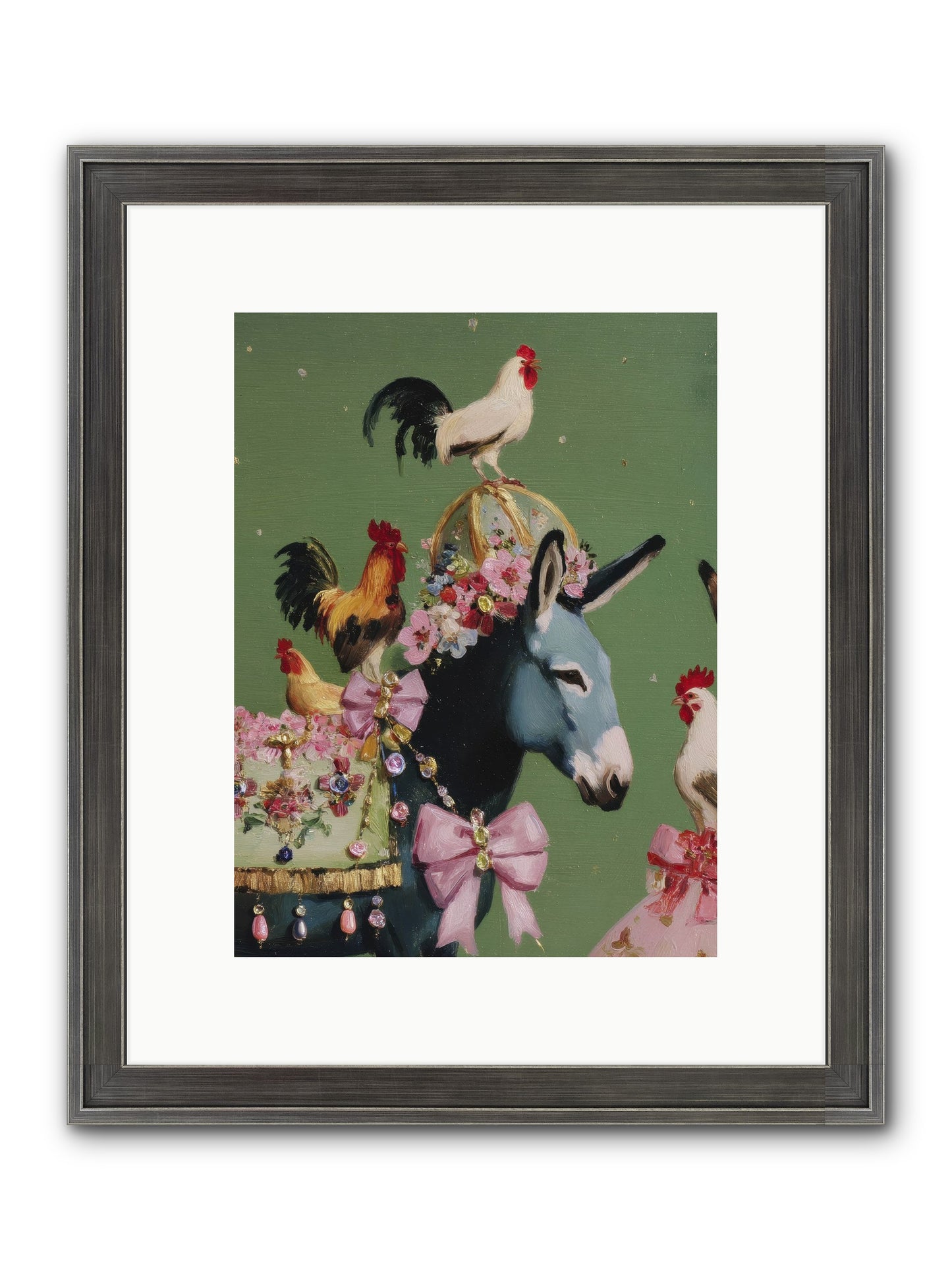 The Lovliest Gathering Framed Print - Slimwoods Black/Silver 9x12