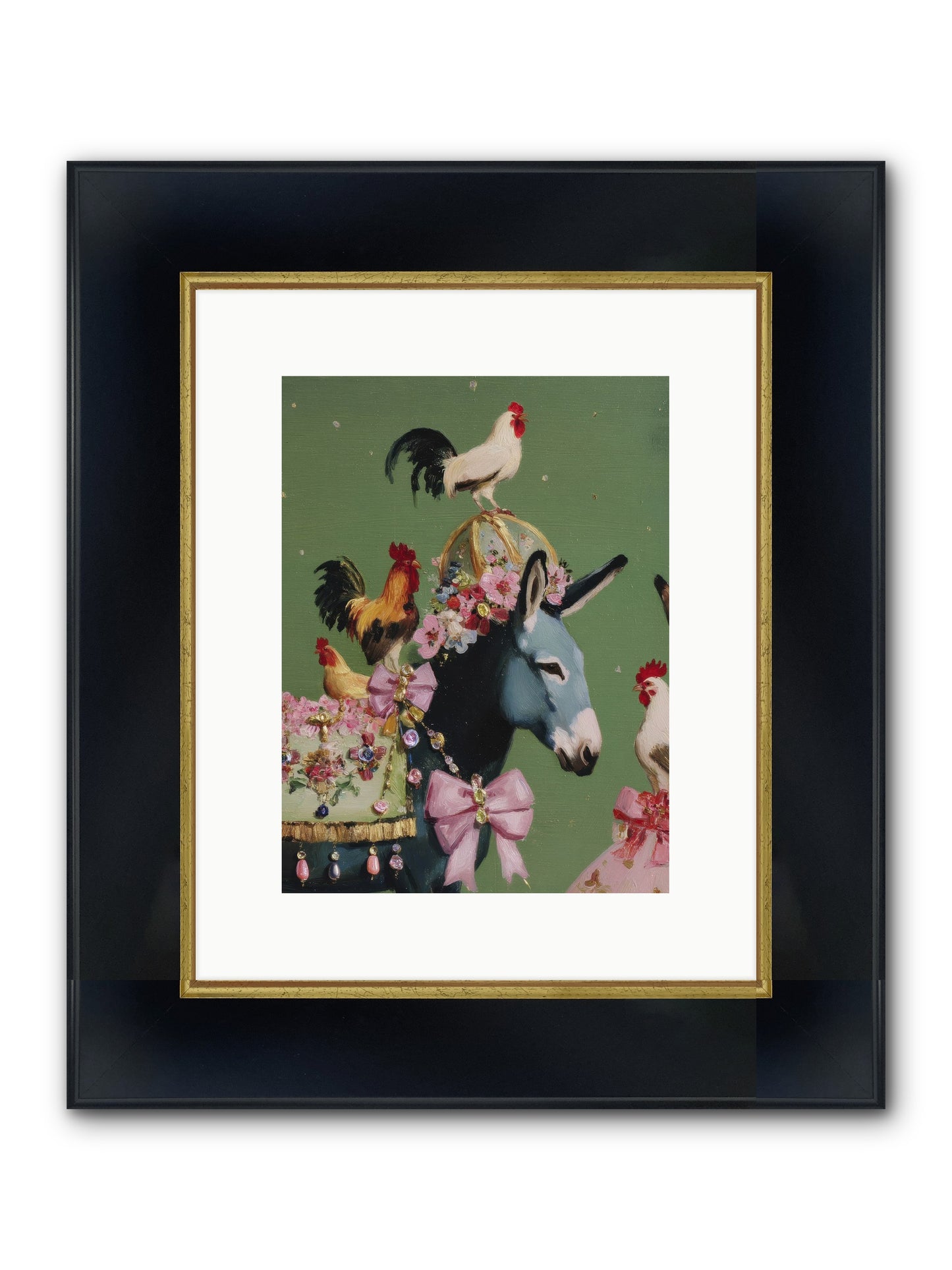 The Lovliest Gathering Framed Print - Wide Black w/Gold 9x12