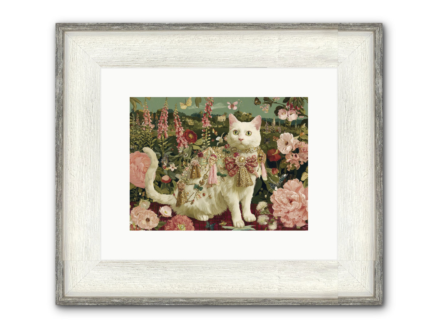 The Loyal Bloom Framed Print - Driftwood White 12x9