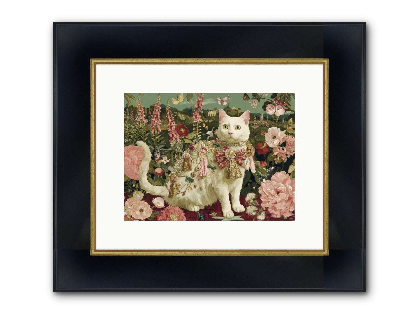 The Loyal Bloom Framed Print - Wide Black w/Gold 12x9