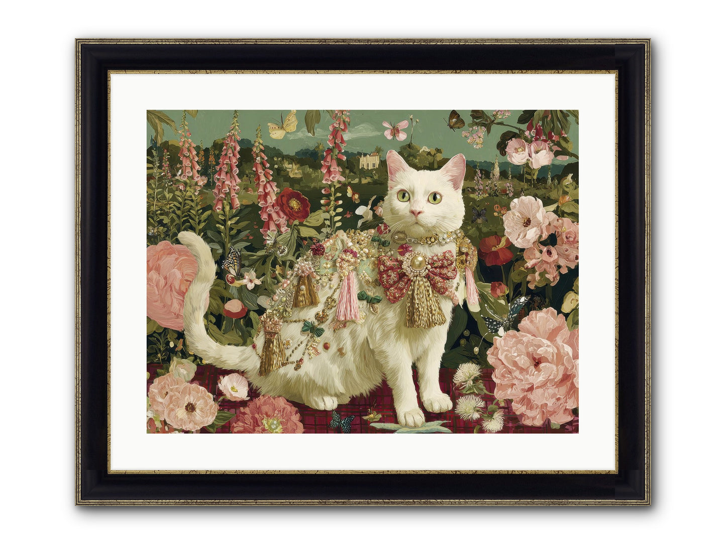 The Loyal Bloom Framed Print - Black & Gold 24x18