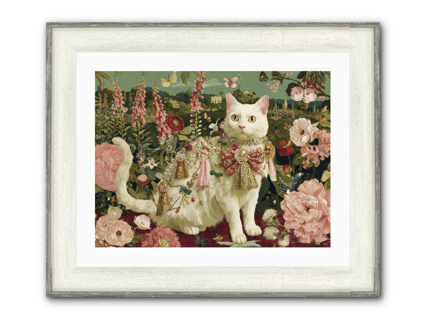 The Loyal Bloom Framed Print - Driftwood White 24x18
