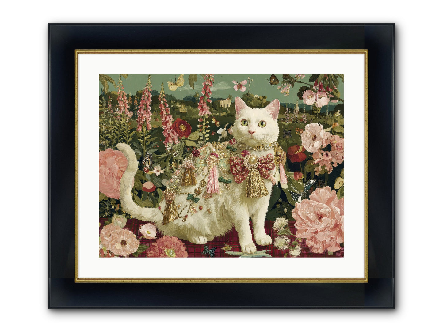 The Loyal Bloom Framed Print - Wide Black w/Gold 24x18