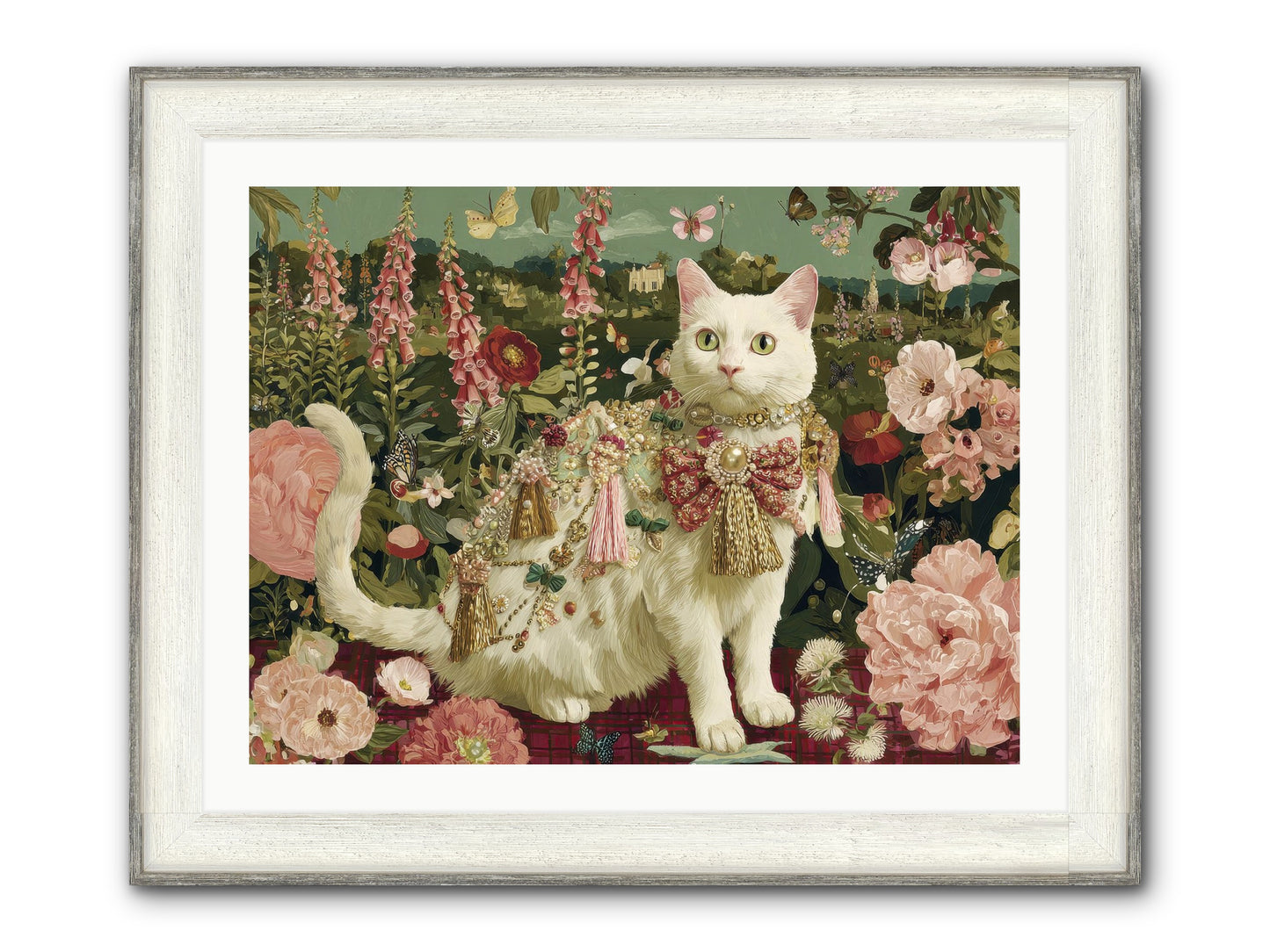 The Loyal Bloom Framed Print - Driftwood White 32x24