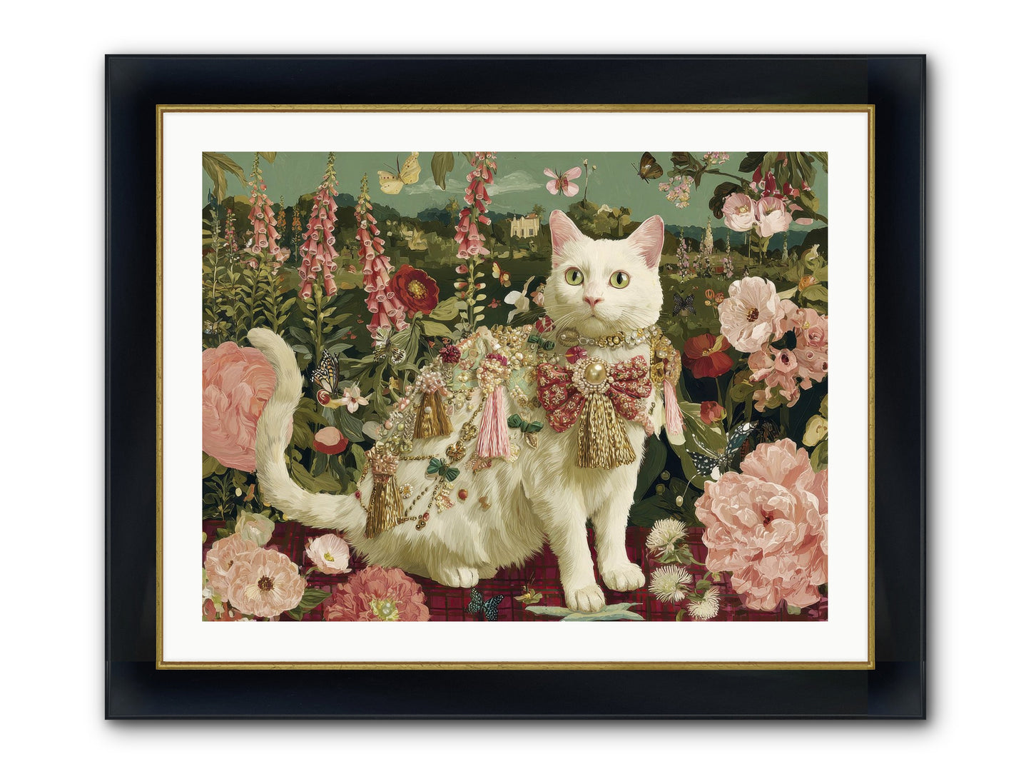 The Loyal Bloom Framed Print - Wide Black w/Gold 32x24