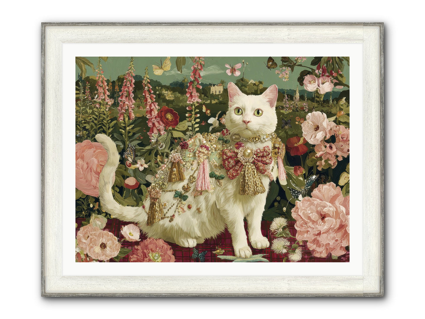 The Loyal Bloom Framed Print - Driftwood White 40x30