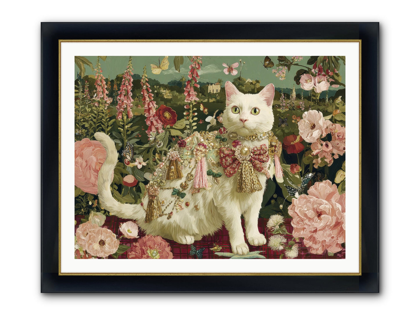 The Loyal Bloom Framed Print - Wide Black w/Gold 40x30