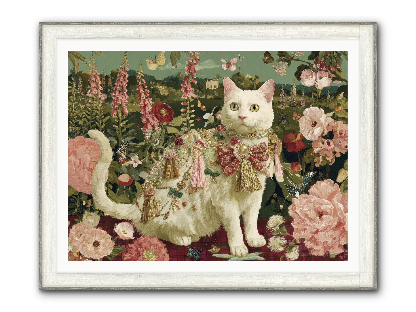 The Loyal Bloom Framed Print - Driftwood White 48x36