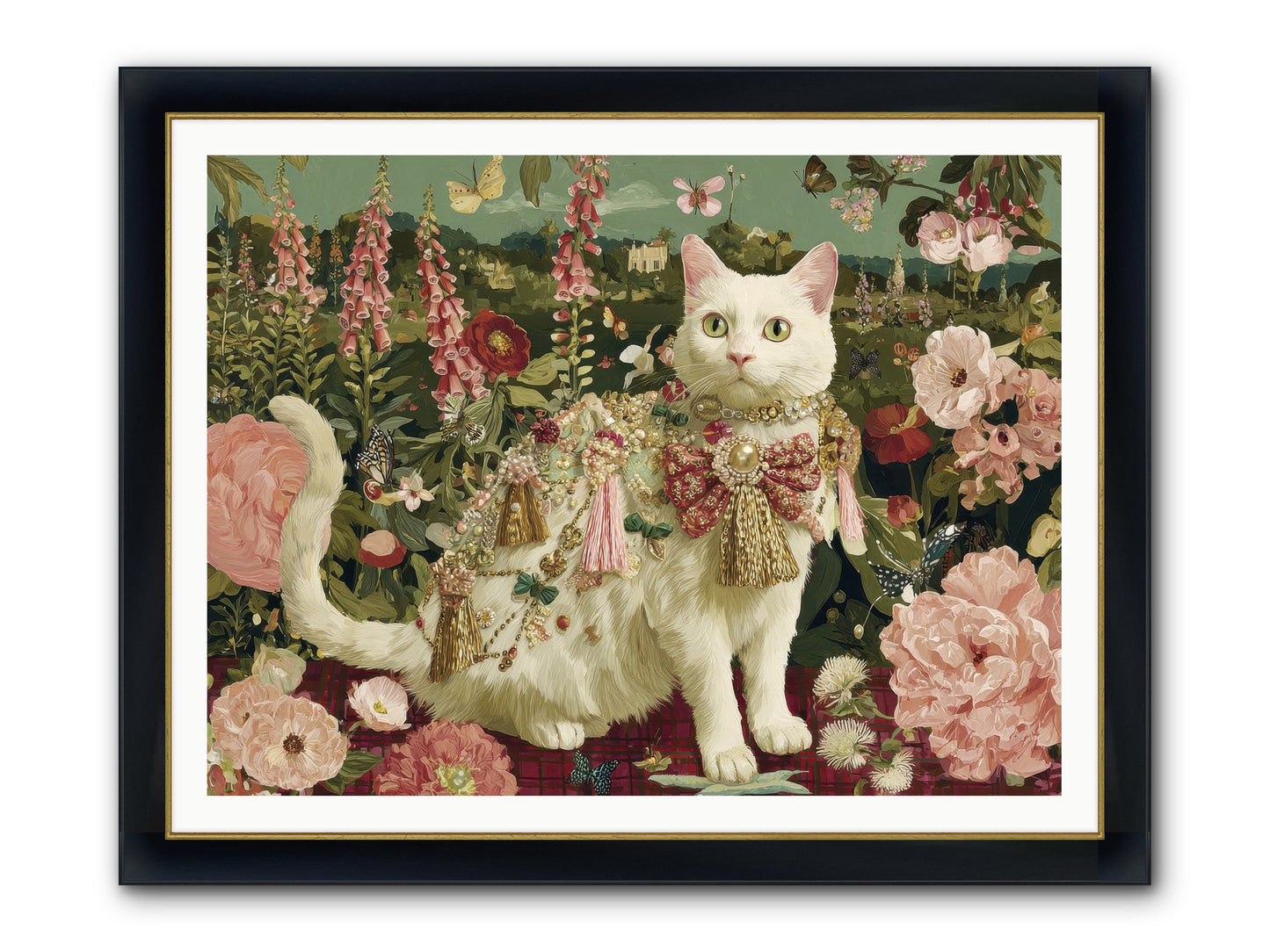 The Loyal Bloom Framed Print - Wide Black w/Gold 48x36