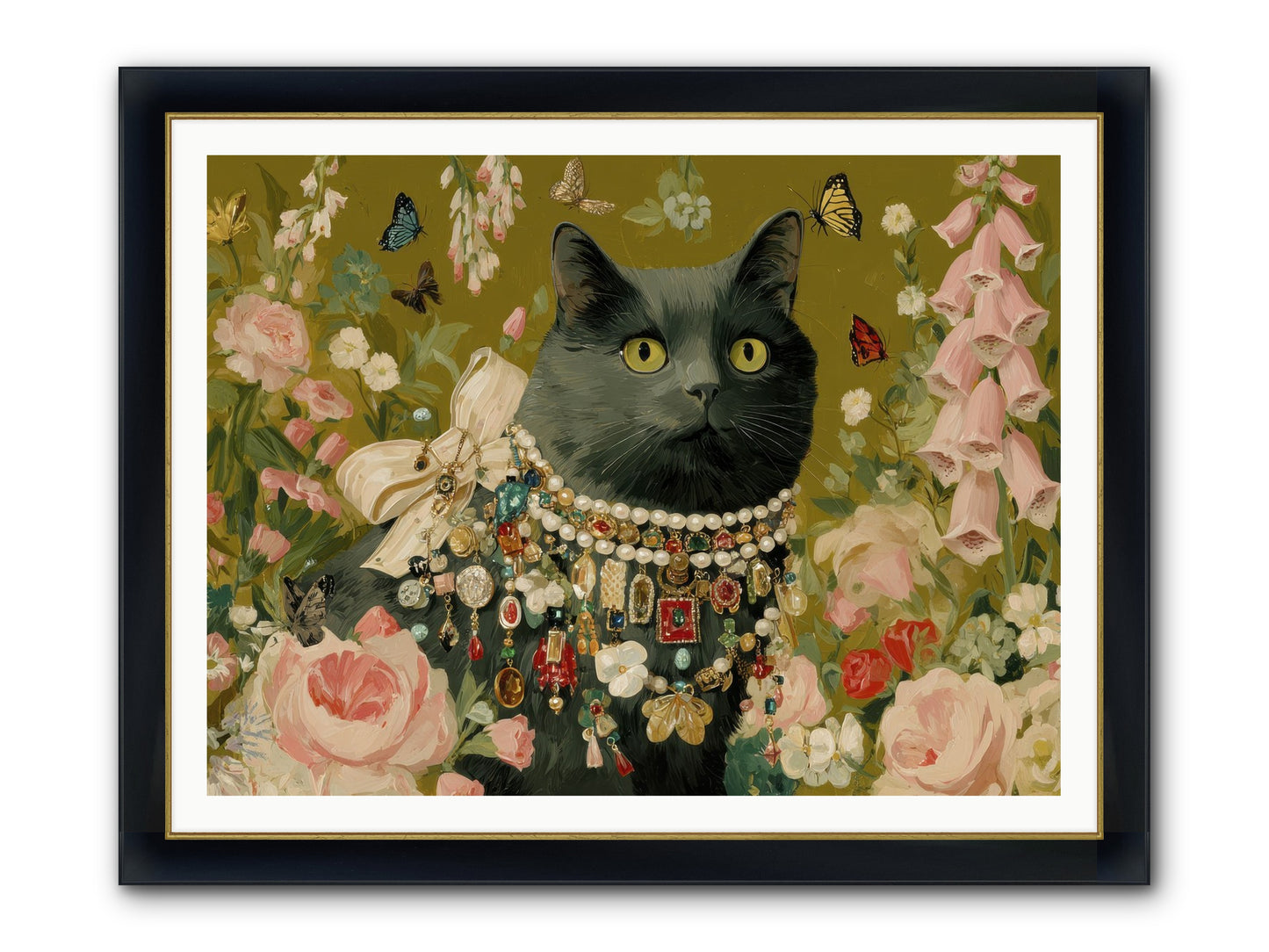 The Loyal Hour Framed Print - Wide Black w/Gold 48x36