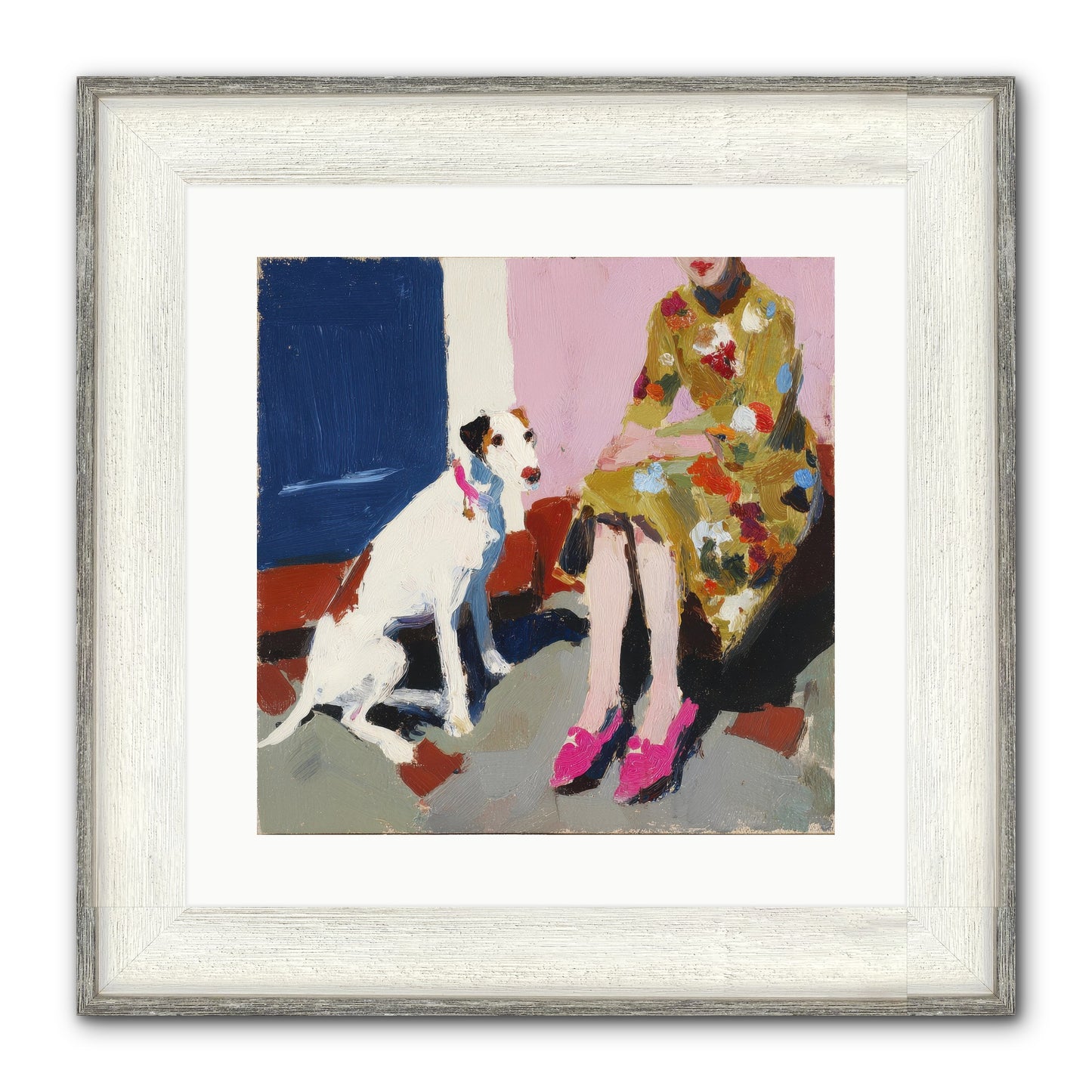 The Loyal One Framed Print - Driftwood White 16x16