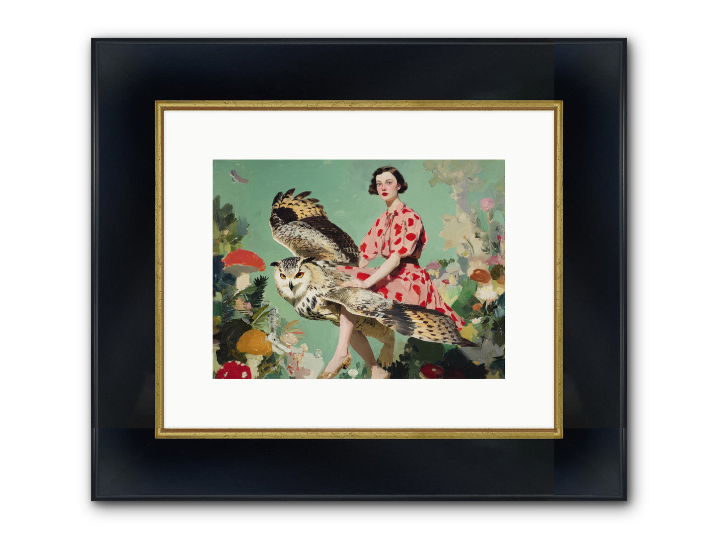 The Luminous Alcove Framed Print - Wide Black w/Gold 12x9
