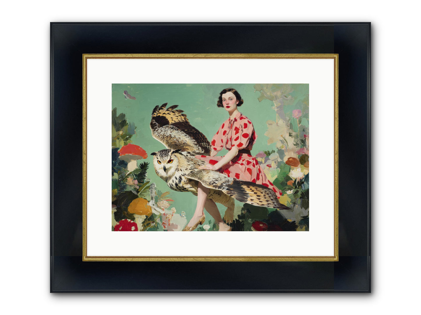 The Luminous Alcove Framed Print - Wide Black w/Gold 16x12