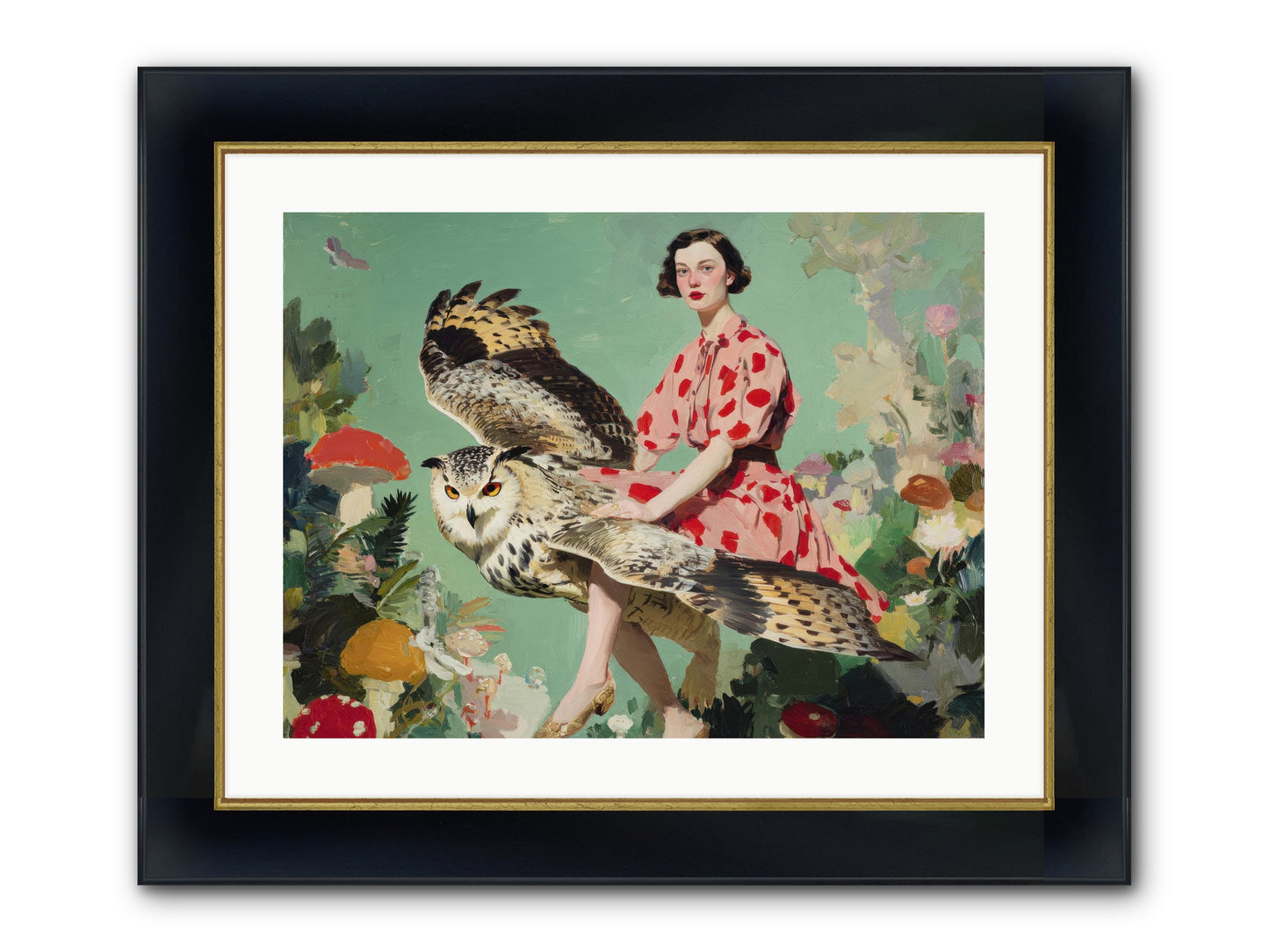 The Luminous Alcove Framed Print - Wide Black w/Gold 24x18