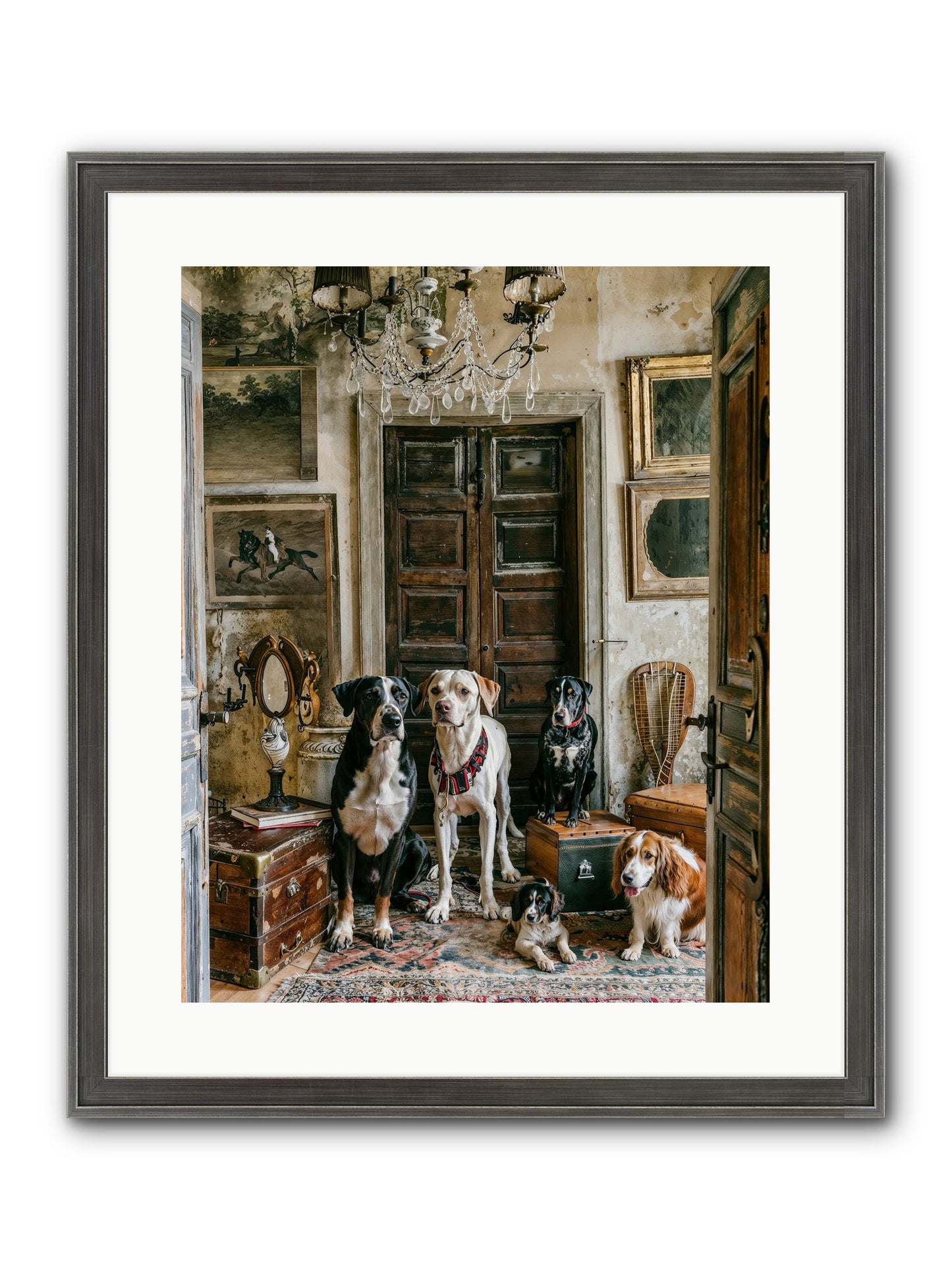 The Luxe Leash League Framed Print - Slimwoods Black/Silver 16x20