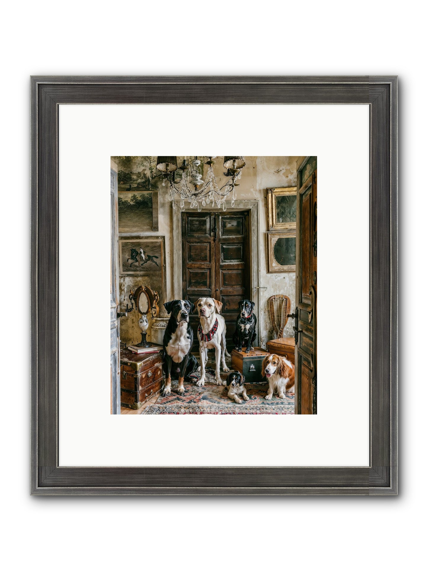 The Luxe Leash League Framed Print - Slimwoods Black/Silver 8x10