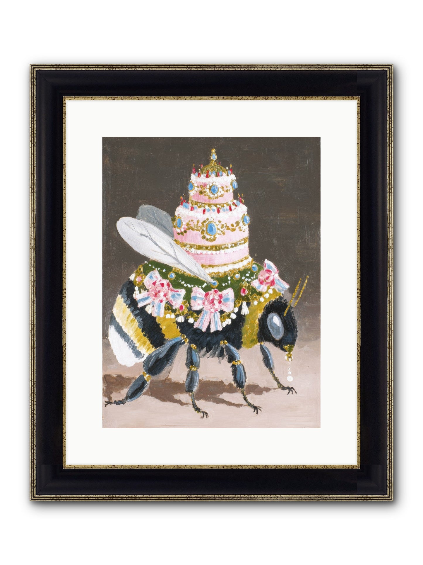 The Magnificent Hush Framed Print - Black & Gold 12x16