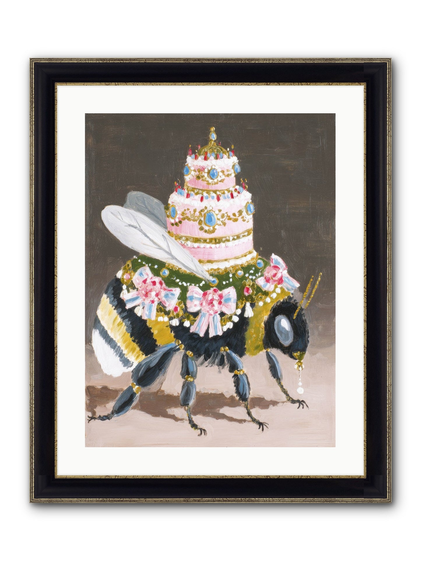 The Magnificent Hush Framed Print - Black & Gold 18x24