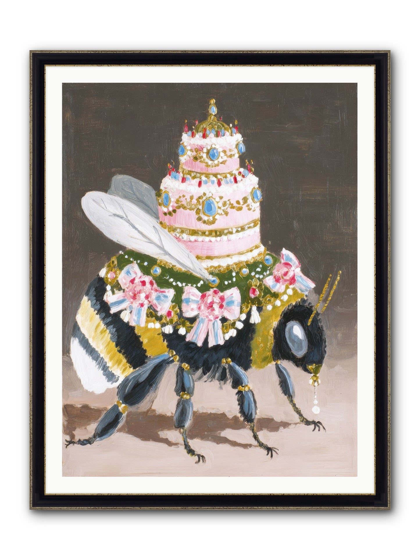The Magnificent Hush Framed Print - Black & Gold 36x48