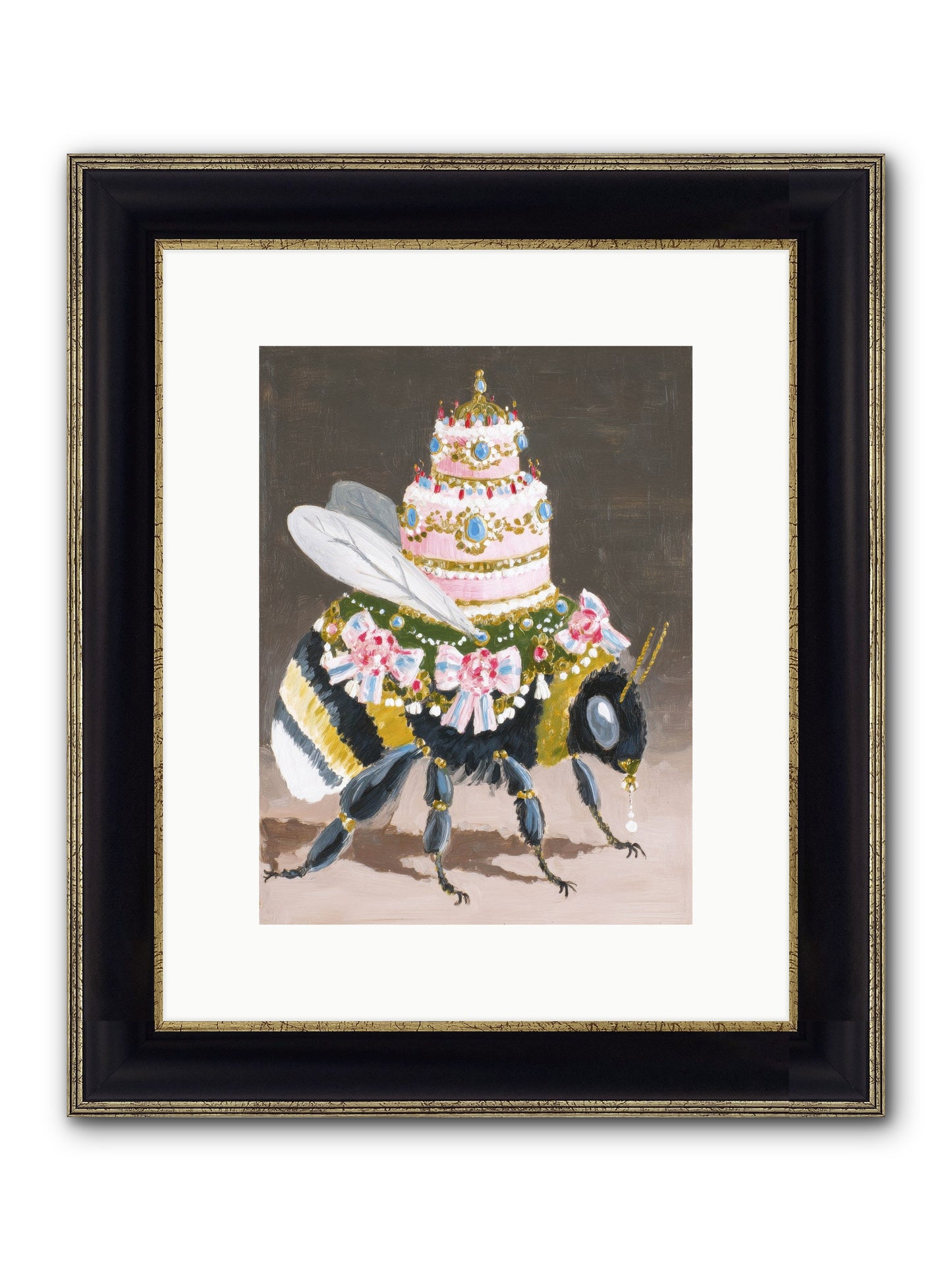 The Magnificent Hush Framed Print - Black & Gold 9x12