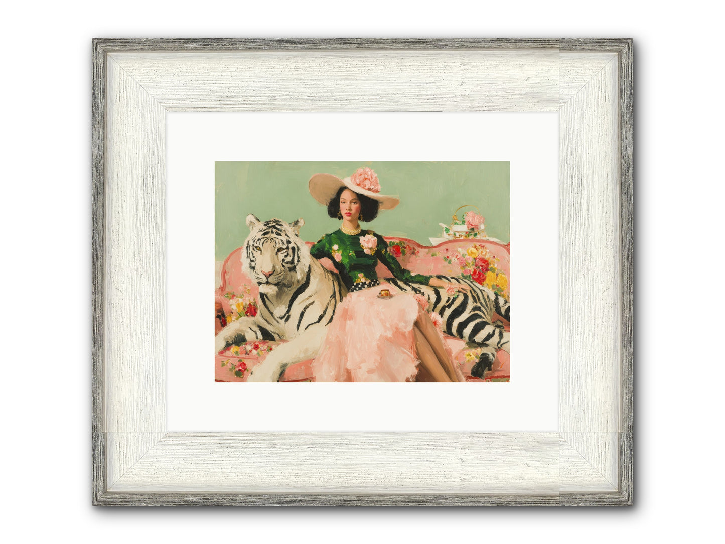The Marigold Quill Framed Print - Driftwood White 12x9