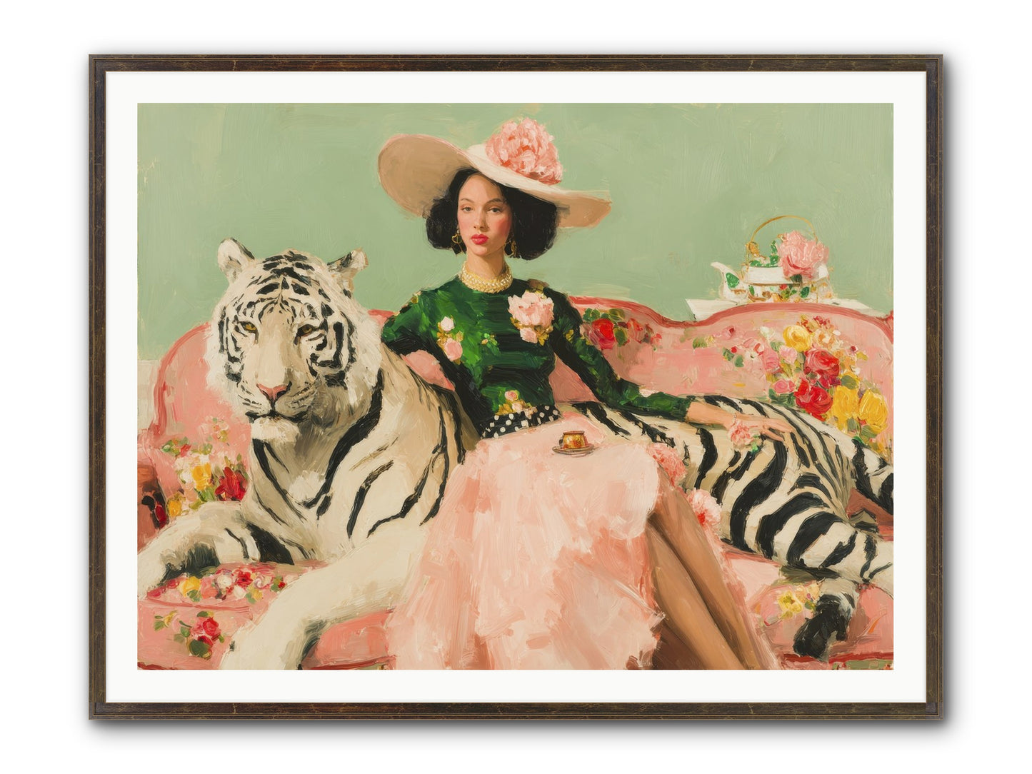 The Marigold Quill Framed Print - Slimwoods Black/Gold 48x36